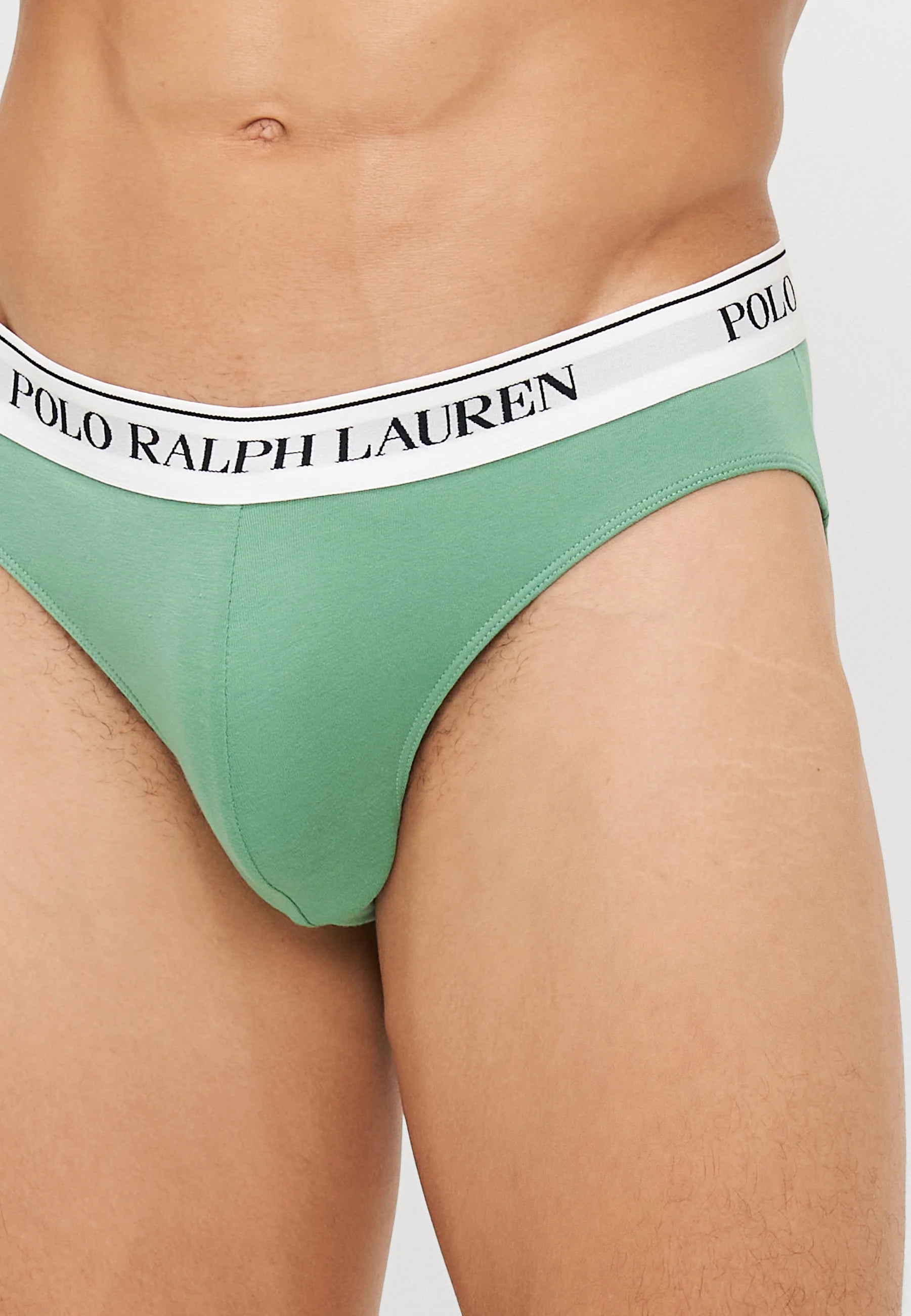 Polo Ralph Lauren Cotton Stretch Briefs – Low Rise – 3 Pack – Green, Sunrise Red, Black