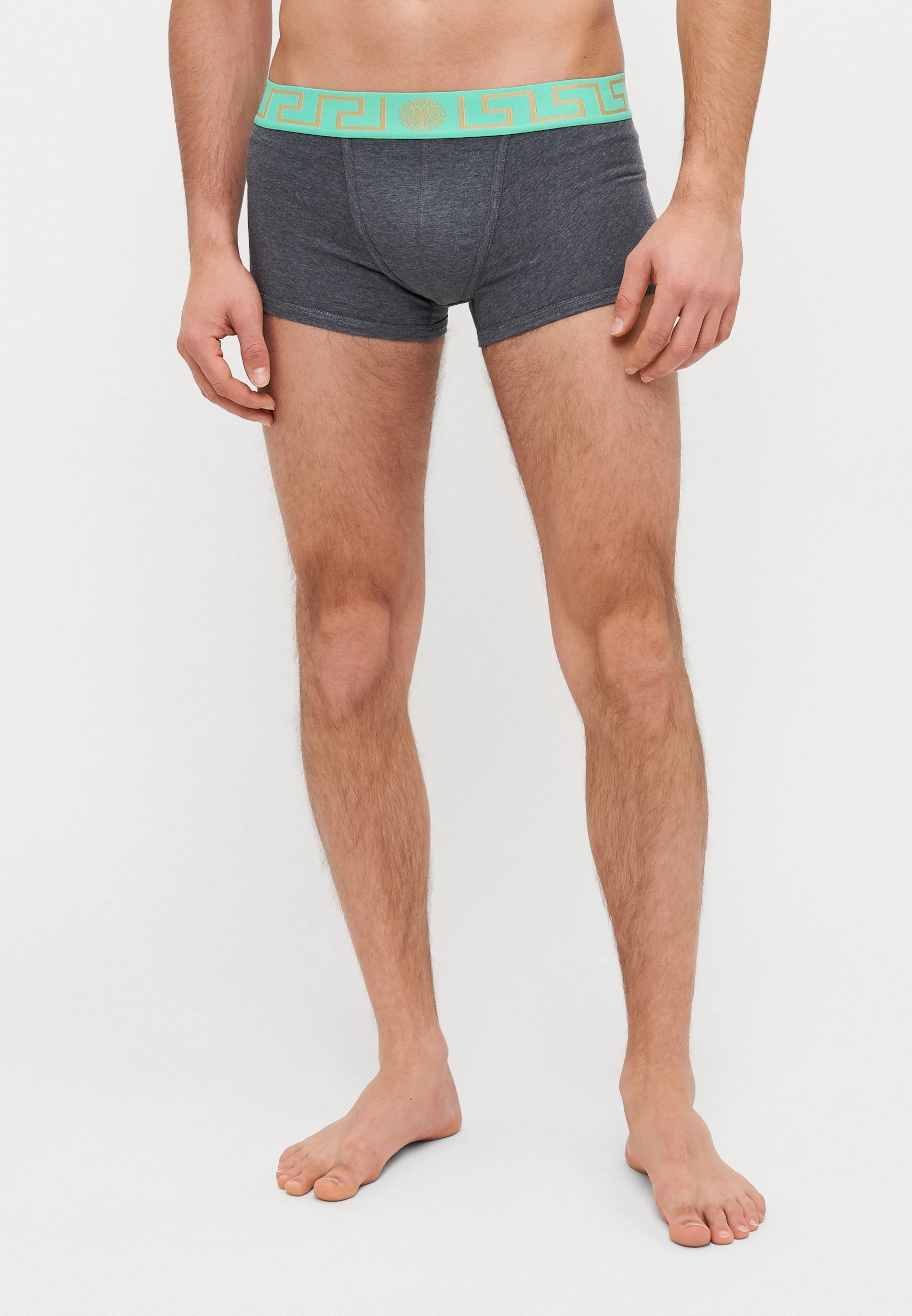 Bavlněné Stretch Low Rise Trunks – šedá melanž, máta, oro