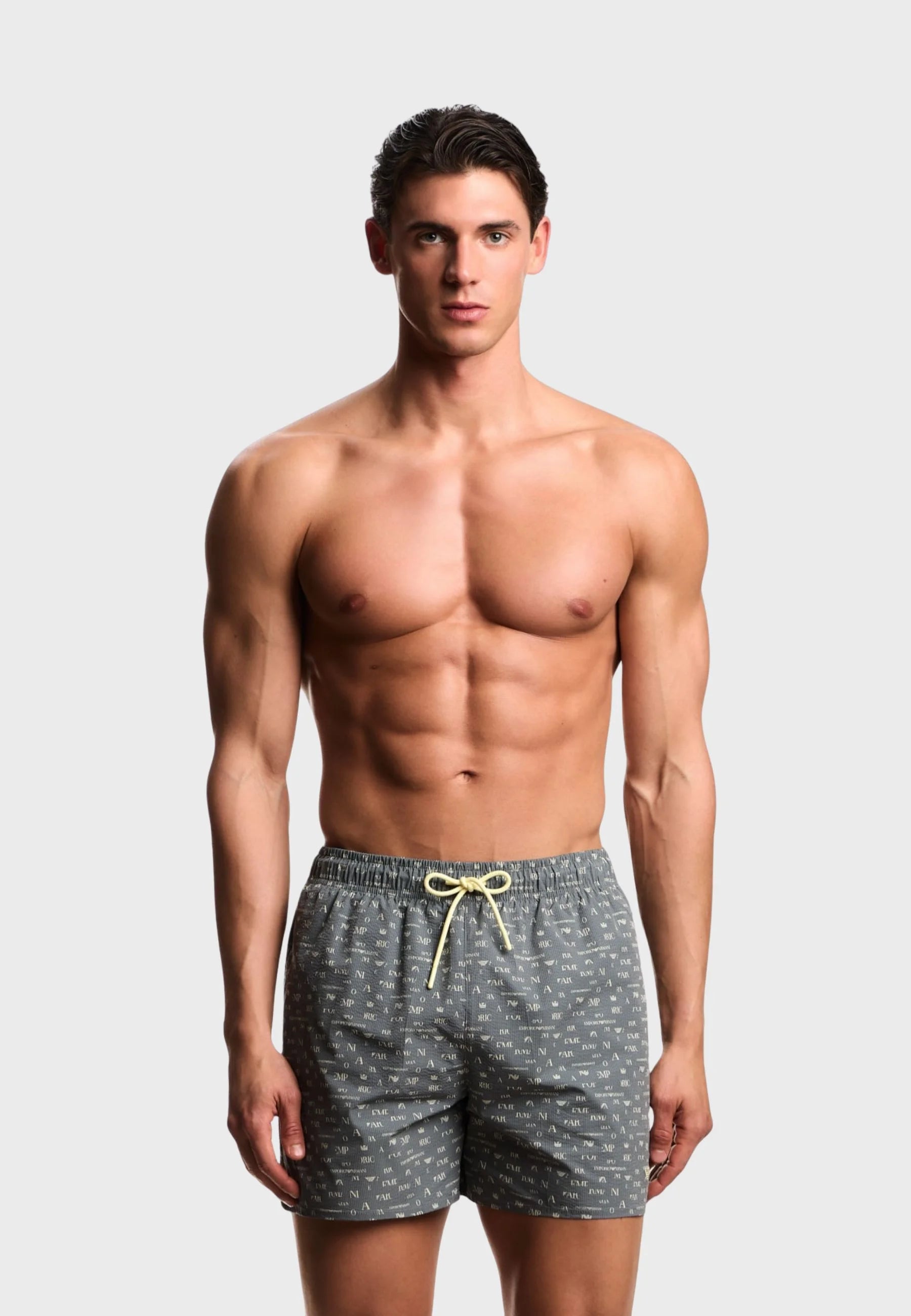 Plavecké šortky Emporio Armani EA7 Small Logo – EA Green, Eggnog