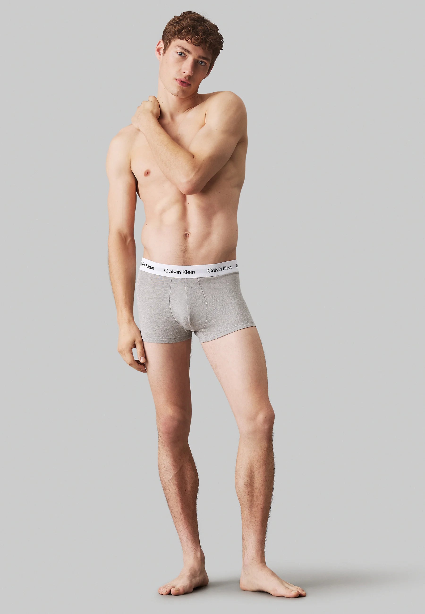 Boxers Calvin Klein en coton stretch – Lot de 3 – Multicolore, Gris