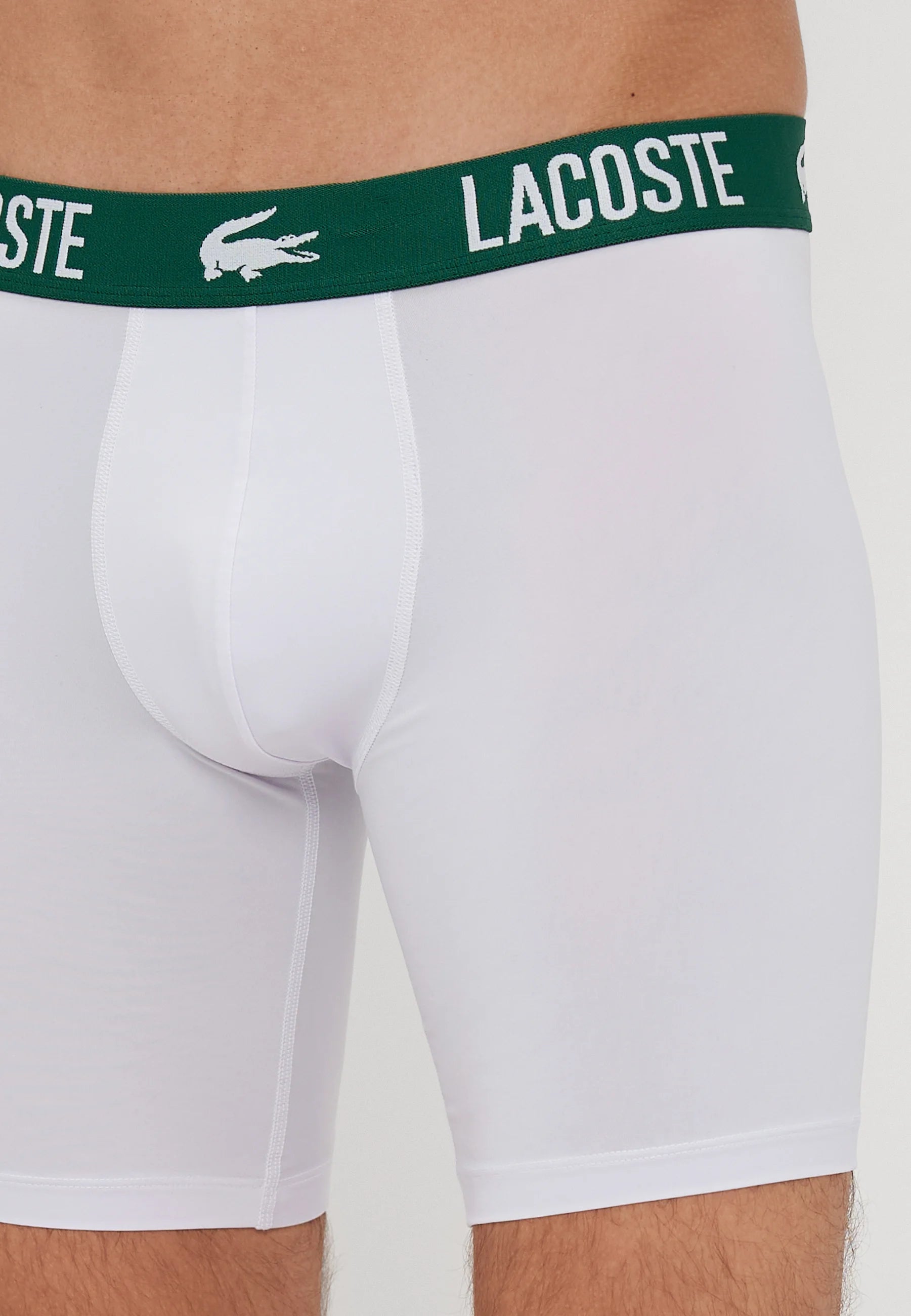 Lacoste Sport Performance Spodní prádlo 3 Pack Stretch Trunks – černá, Flagstone bílá, šedá