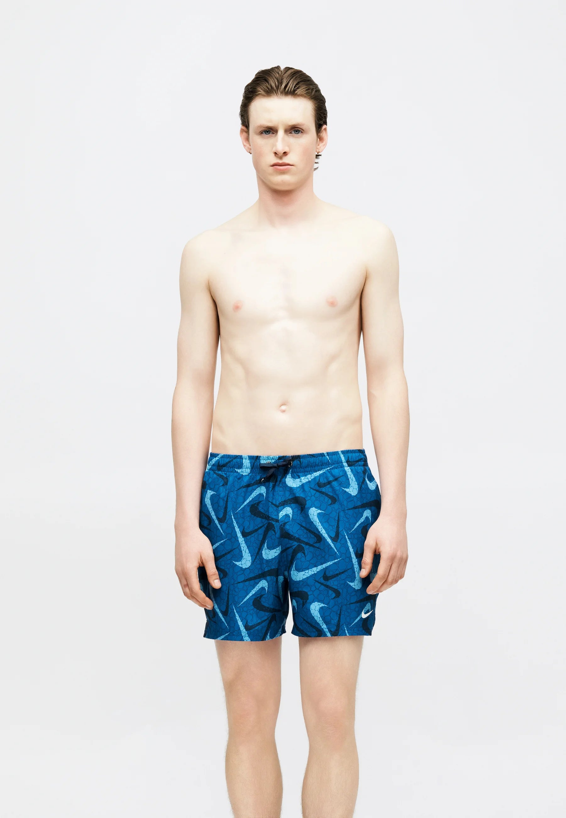 Nike Swim Breaker Print Volley Badeshorts – Mitternachtsmarine