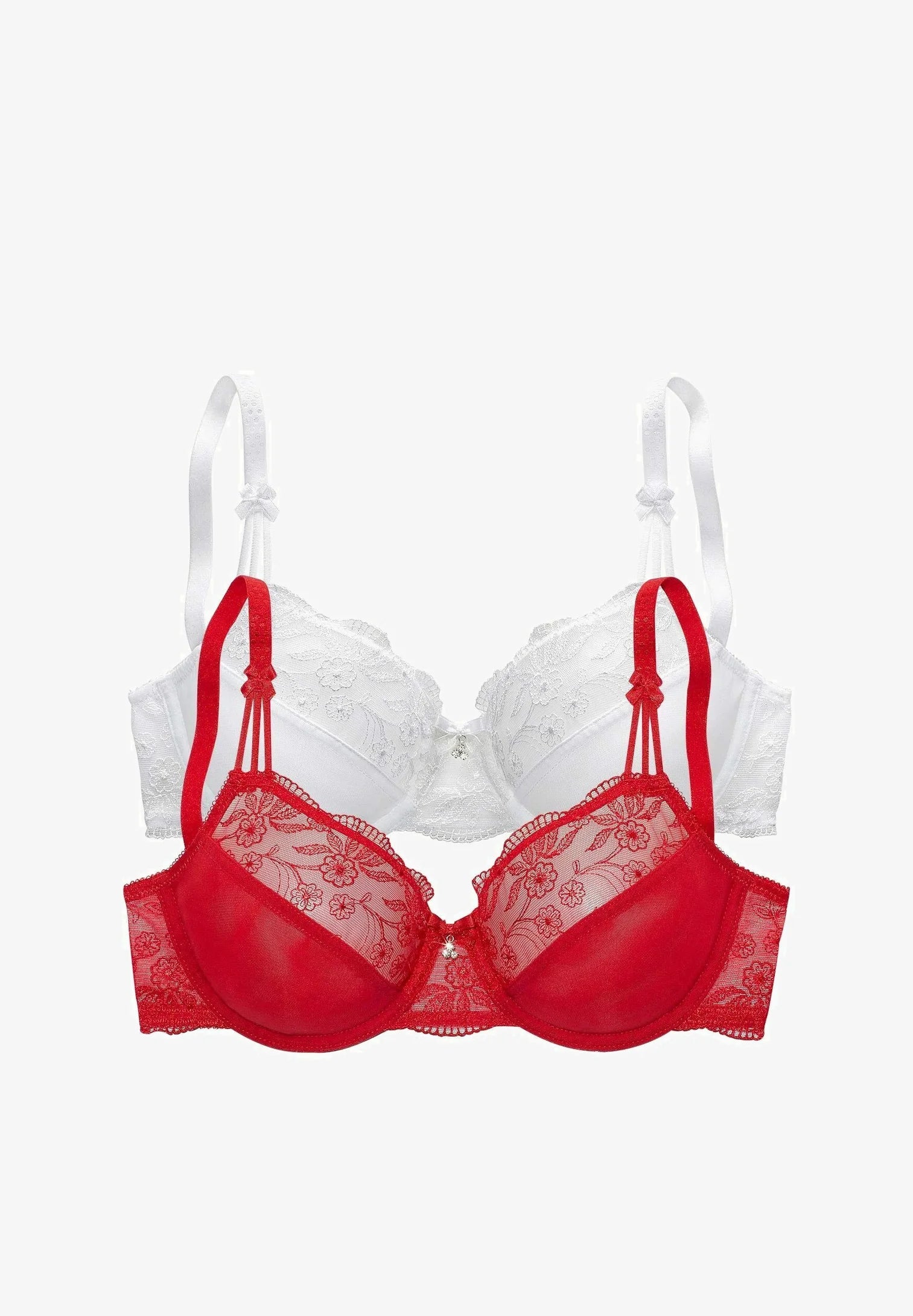 LASCANA Underwire Bra – Red, White