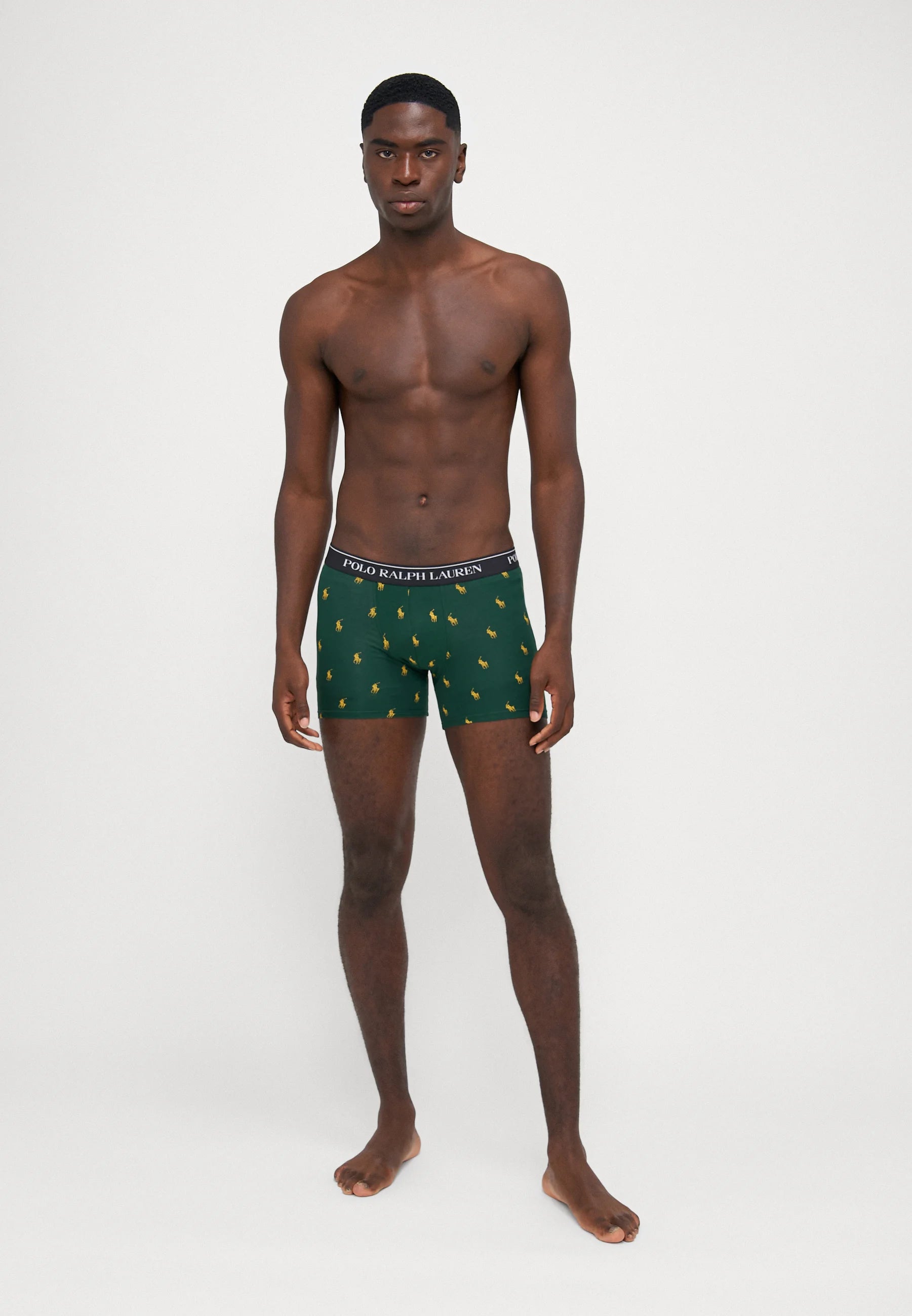 Polo Ralph Lauren Cotton Stretch Boxer Briefs – 3 Pack – Vintage Pine, Gold, Black