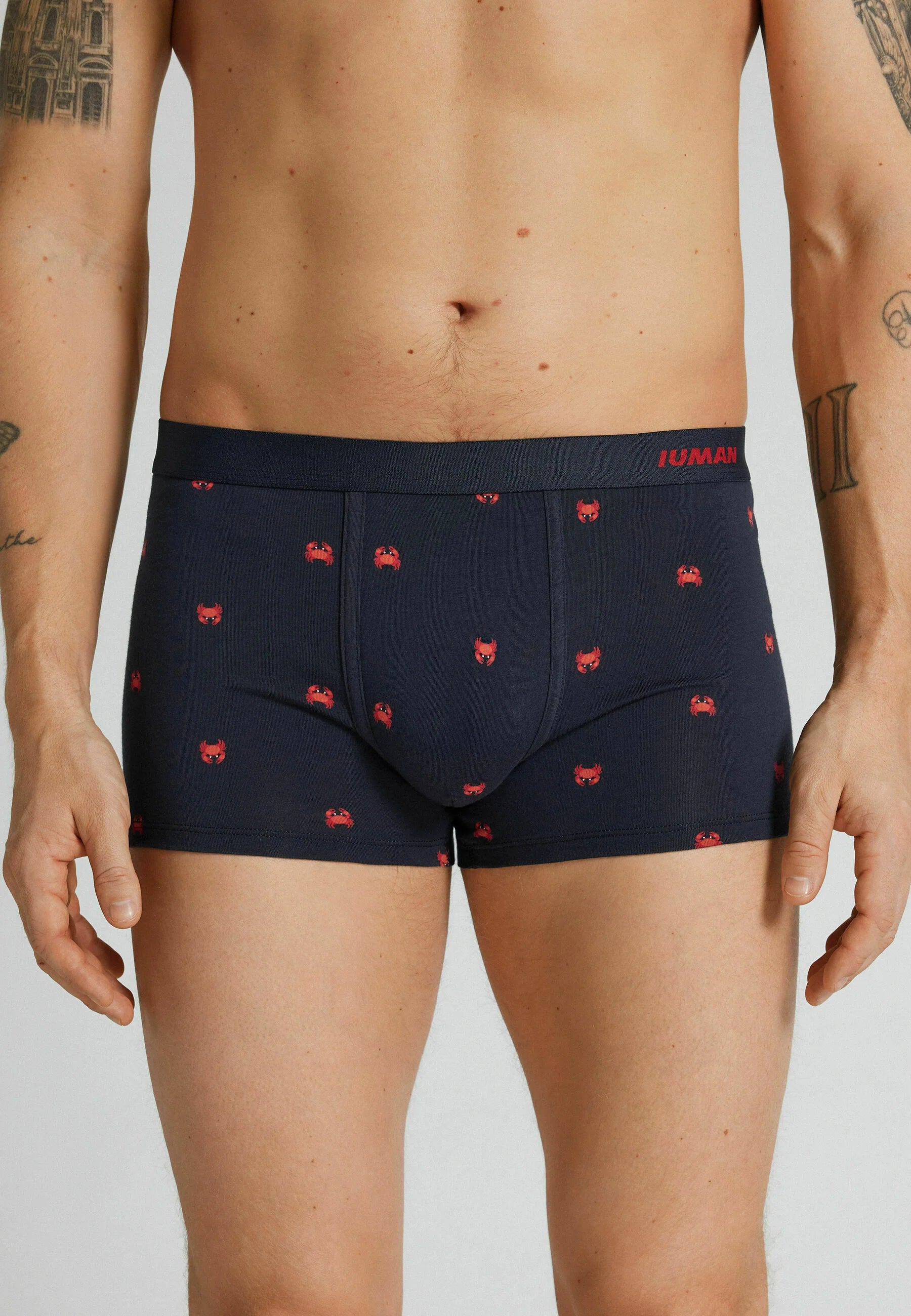 Spodenki bawełniane IUMAN Intimissimi Uomo ze stretchem – niebieskie