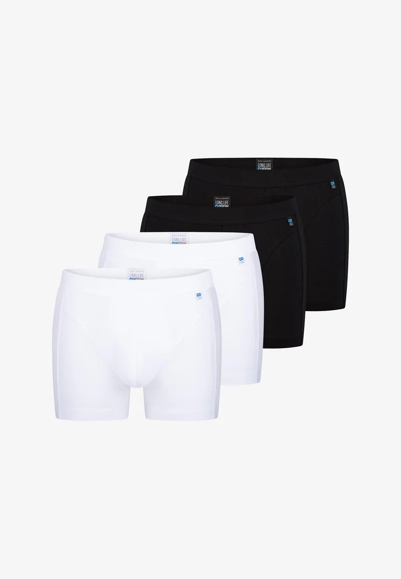 Kufry Schiesser Long Life Cotton 4 Pack – černá, bílá