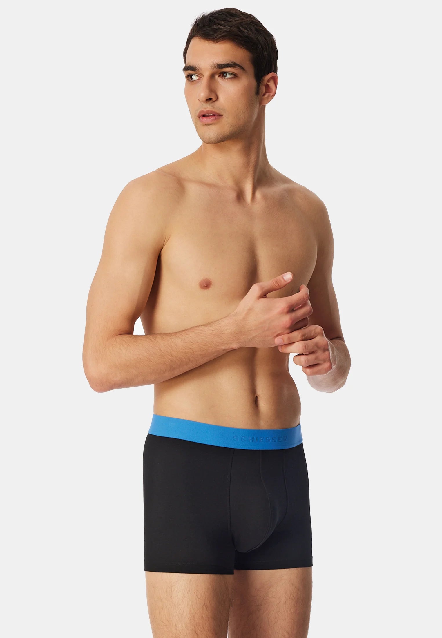 Schiesser Essential Cotton Trunks 5 Pack – Navy