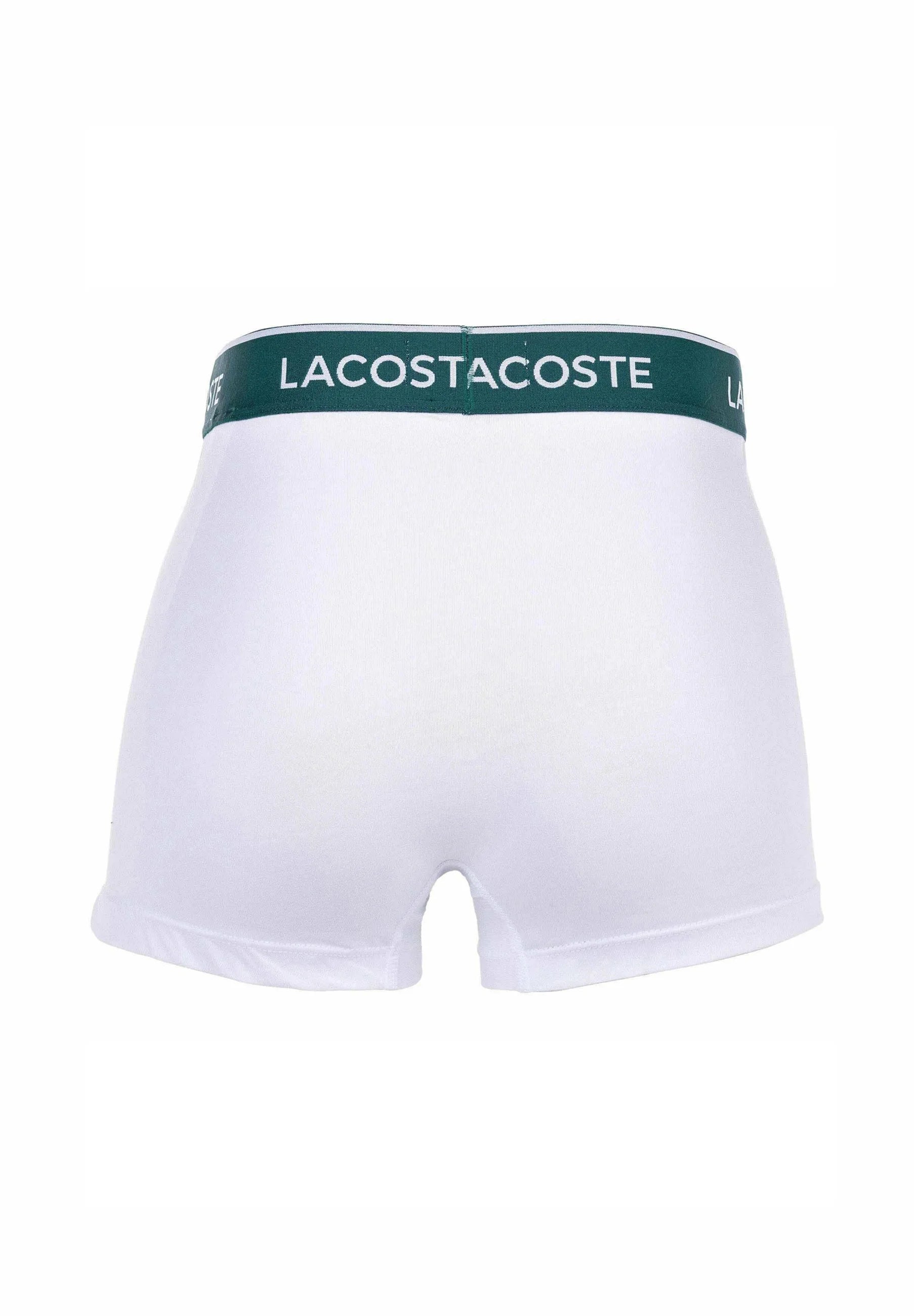 Lacoste 6 Pack Casual Stretch Logobund Trunks – White