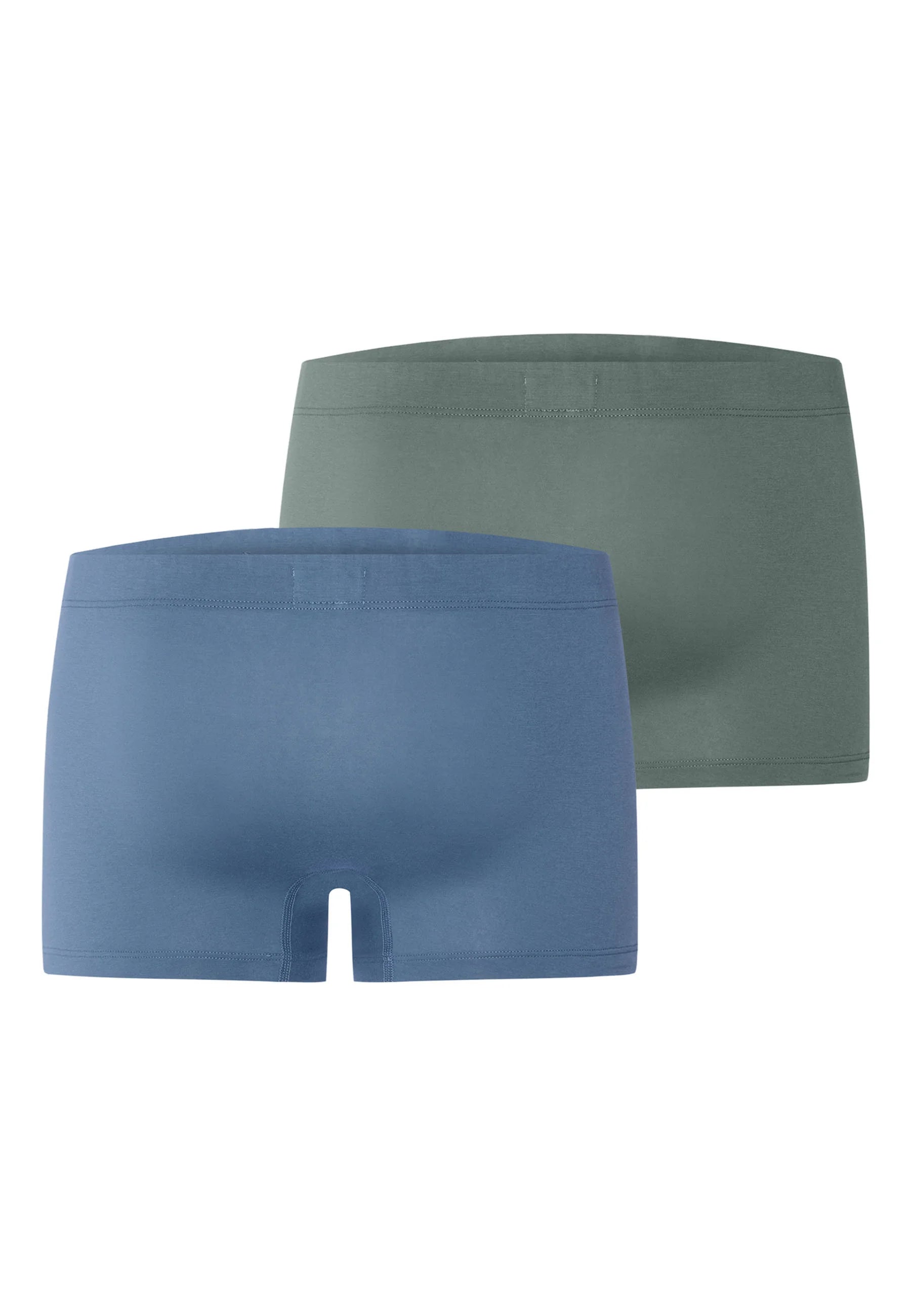 HANRO ESSENTIALS Lot de 2 boxers – Vert Studio, Bleu Rétro