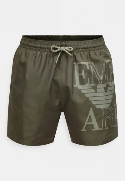 Emporio Armani EA7 Bold Logo Boxer-Badeshorts – Oliv