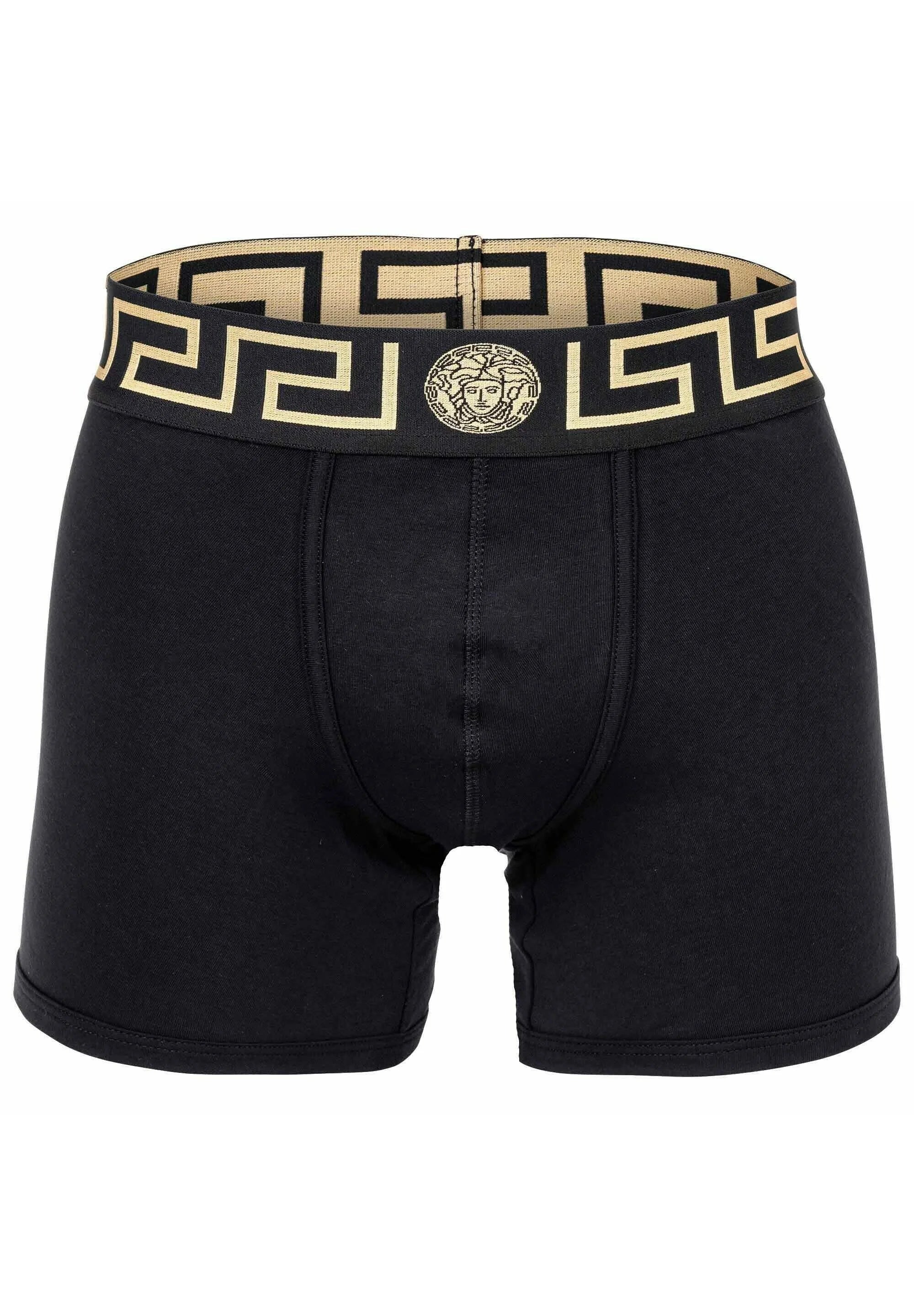 Versace Cotton Stretch Trunks – 2 Pack – Black