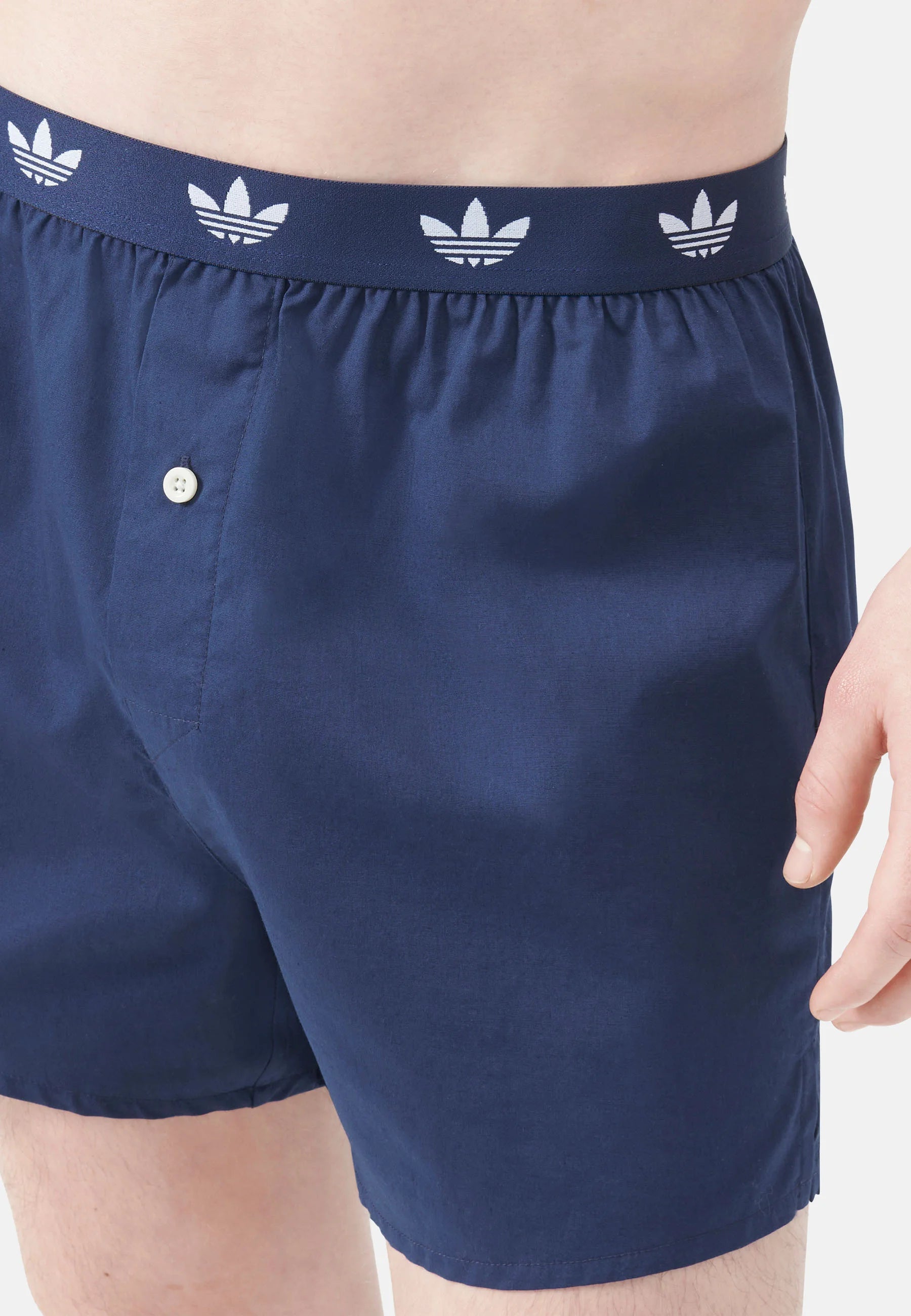 Adidas Originals Lot de 2 boxers – Bleu foncé, Bleu clair