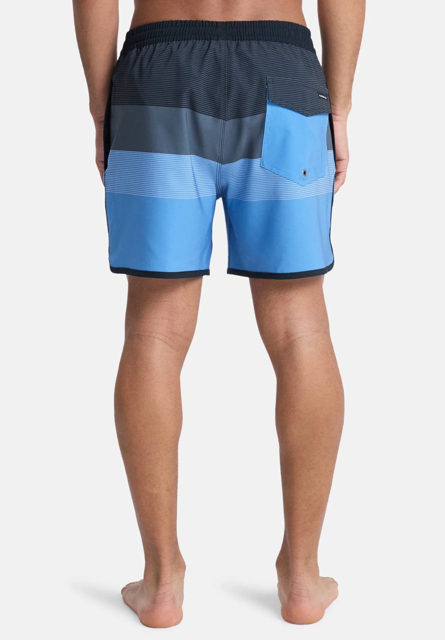Quiksilver Stretch Scallop Volley Swim Shorts – Black Tijuana