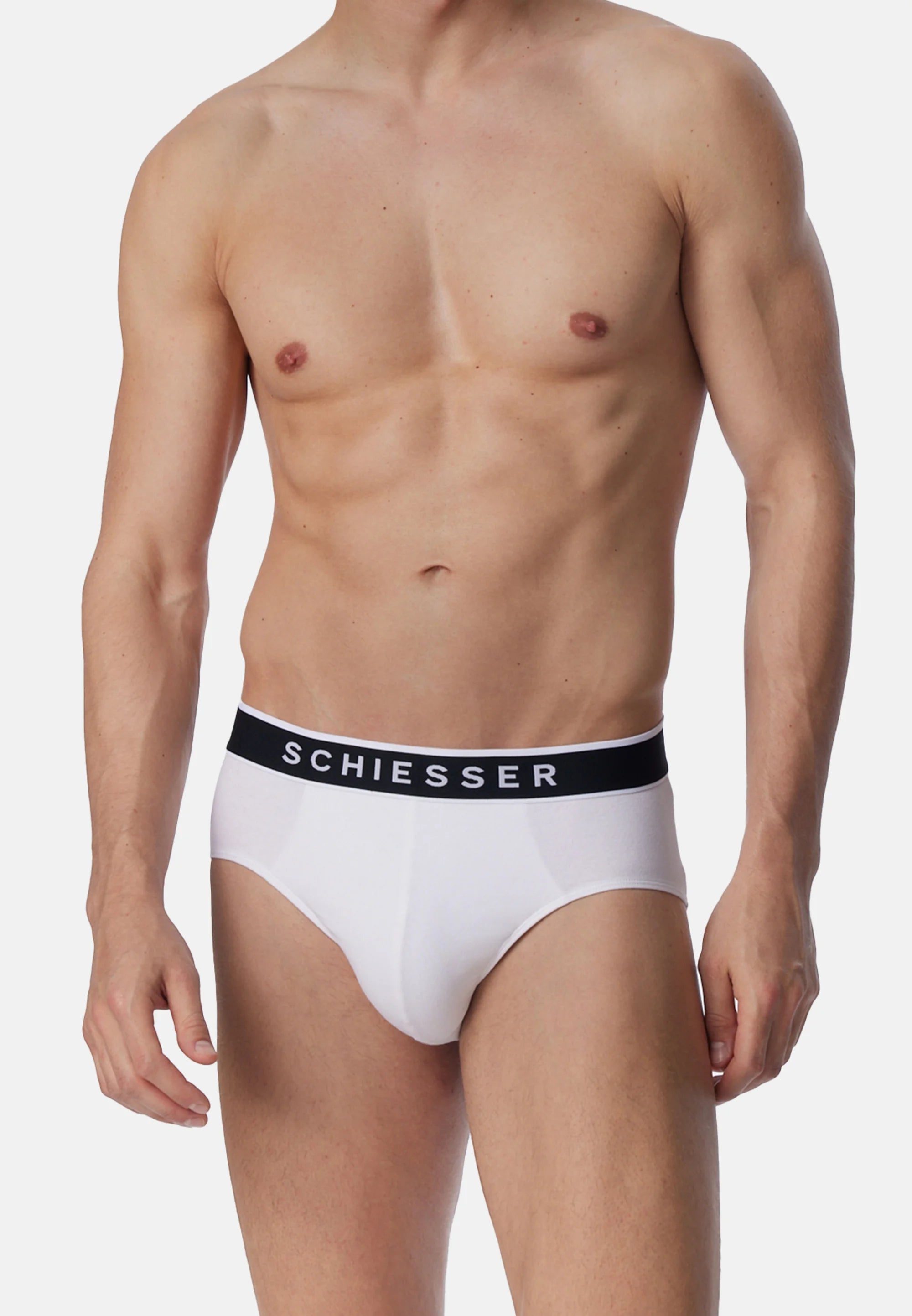 Schiesser 95 5 Slip in cotone Rio, confezione da 6 – Bianco