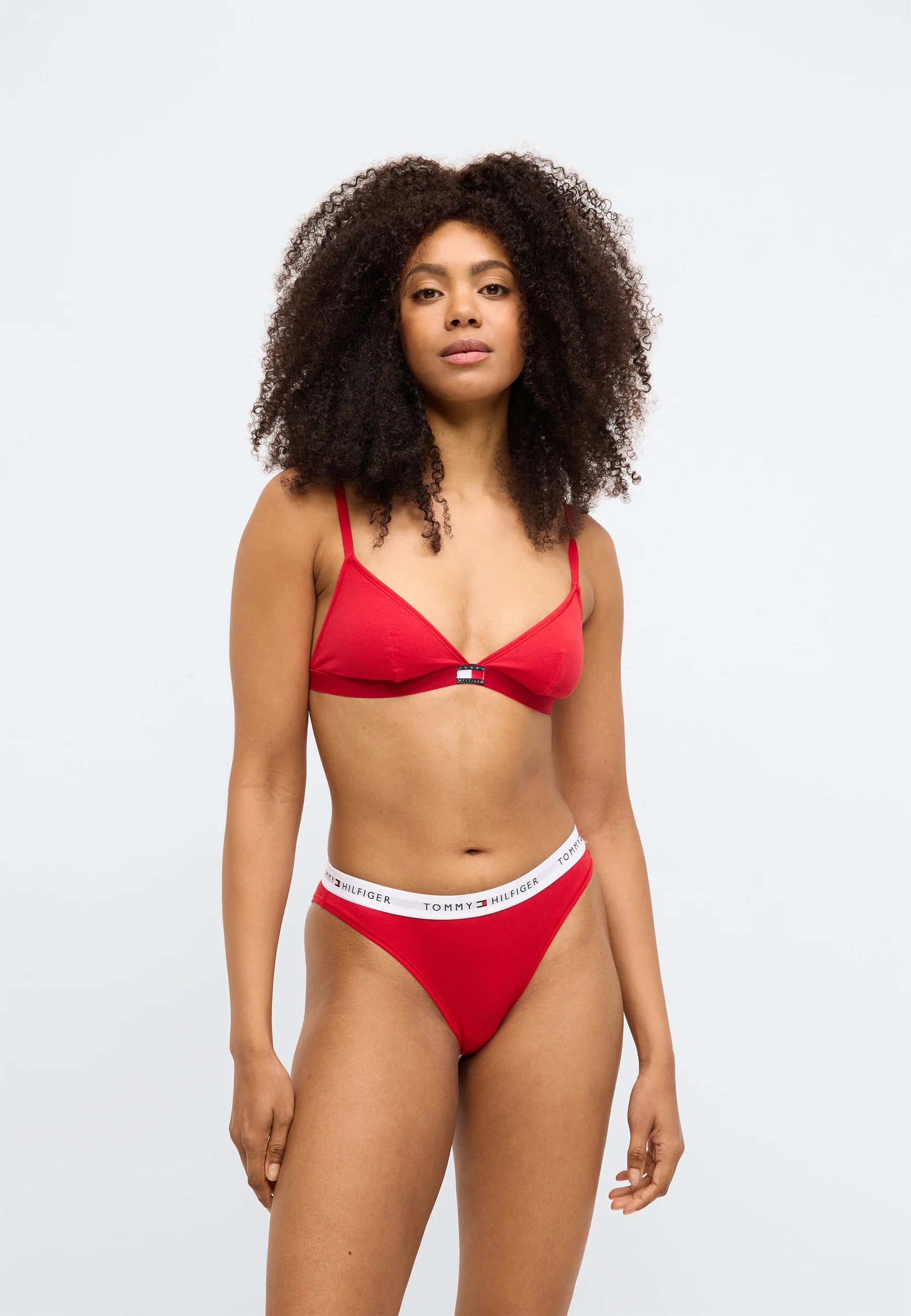 Tommy Hilfiger - Lot de 3 slips, Desert Sky, blanc, rouge primaire
