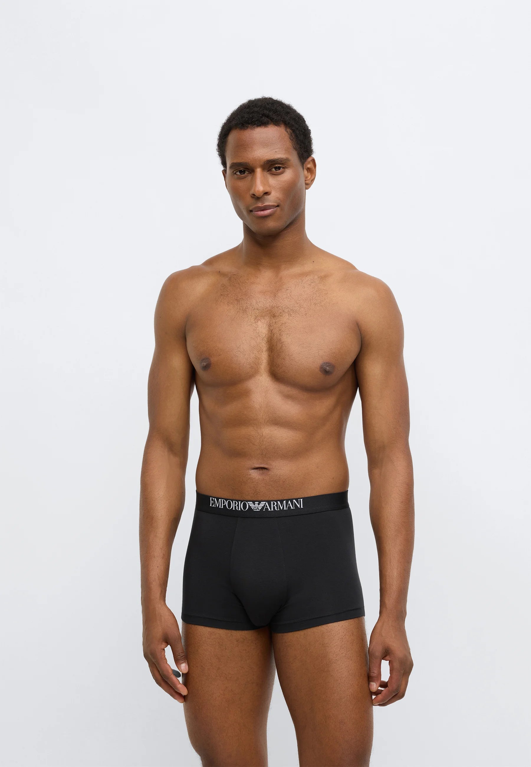 Confezione da 2 boxer premium elasticizzati Emporio Armani – Nero