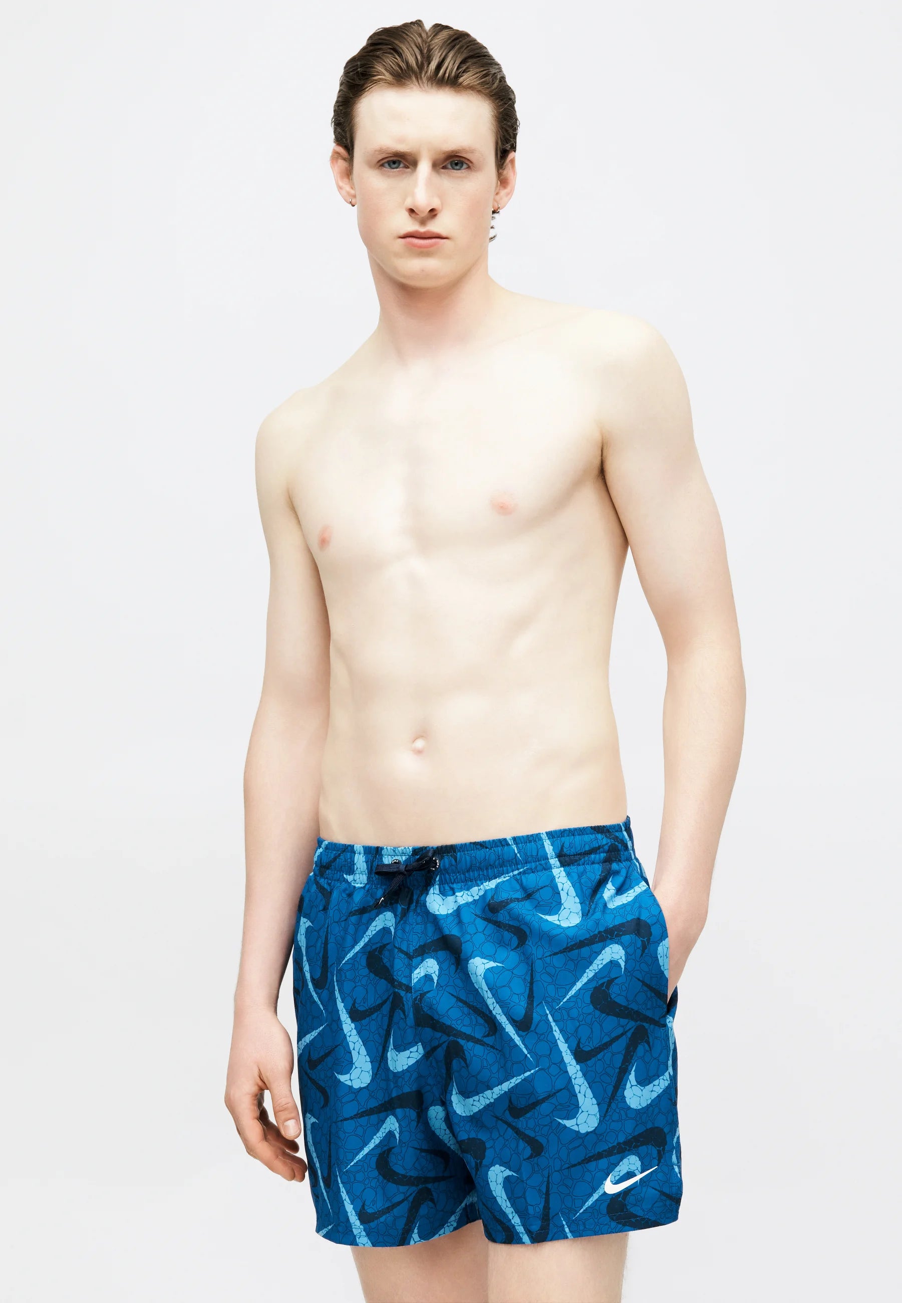 Nike Swim Breaker Print Volley Badeshorts – Mitternachtsmarine