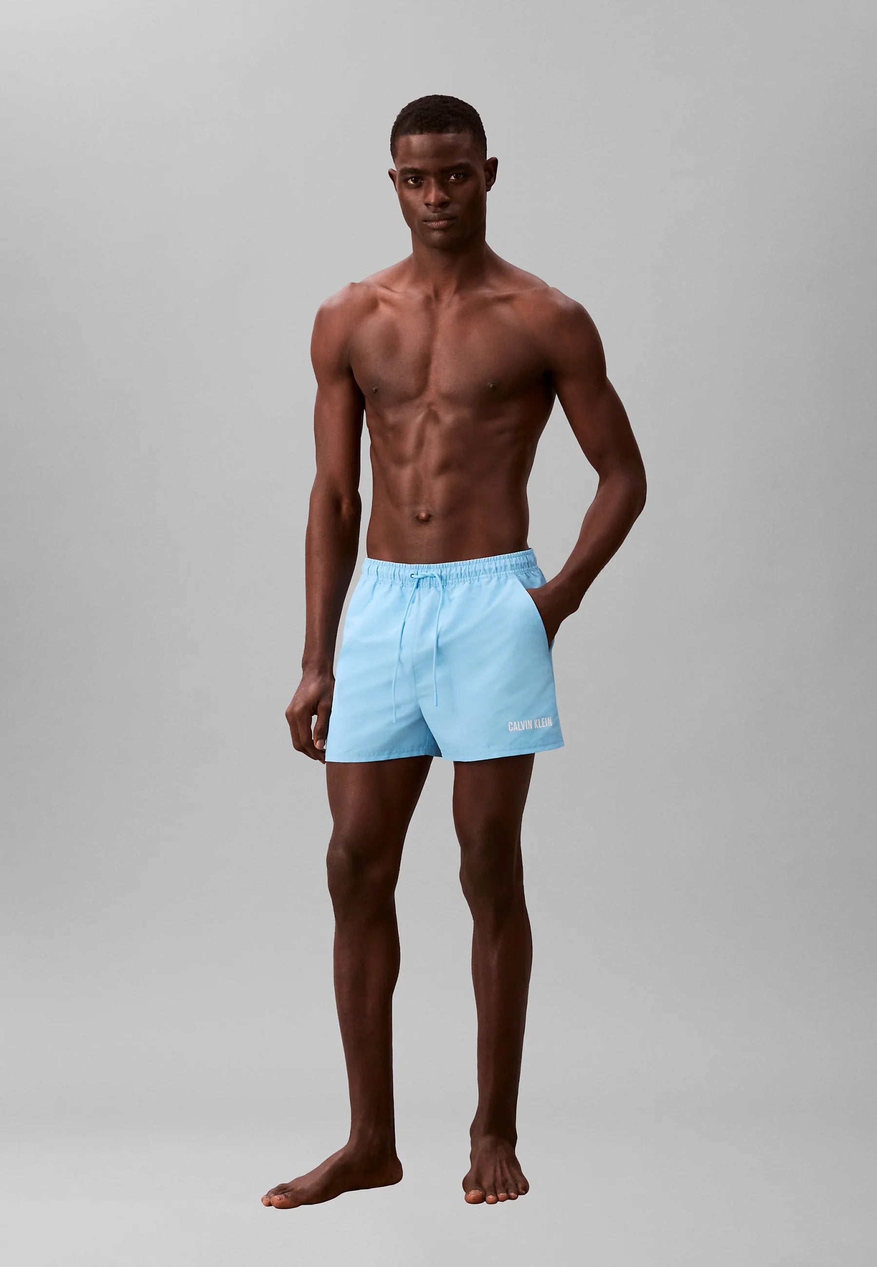 Short de bain à cordon de serrage Calvin Klein - Bleu froid