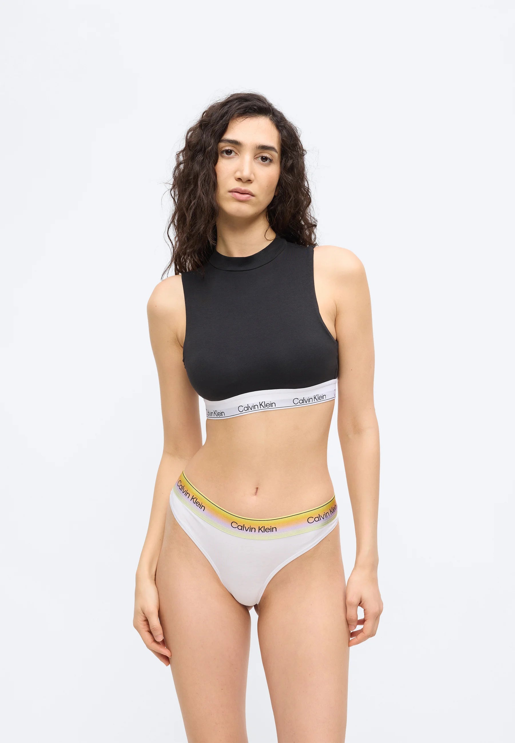 Calvin Klein Pride Thong – bílá