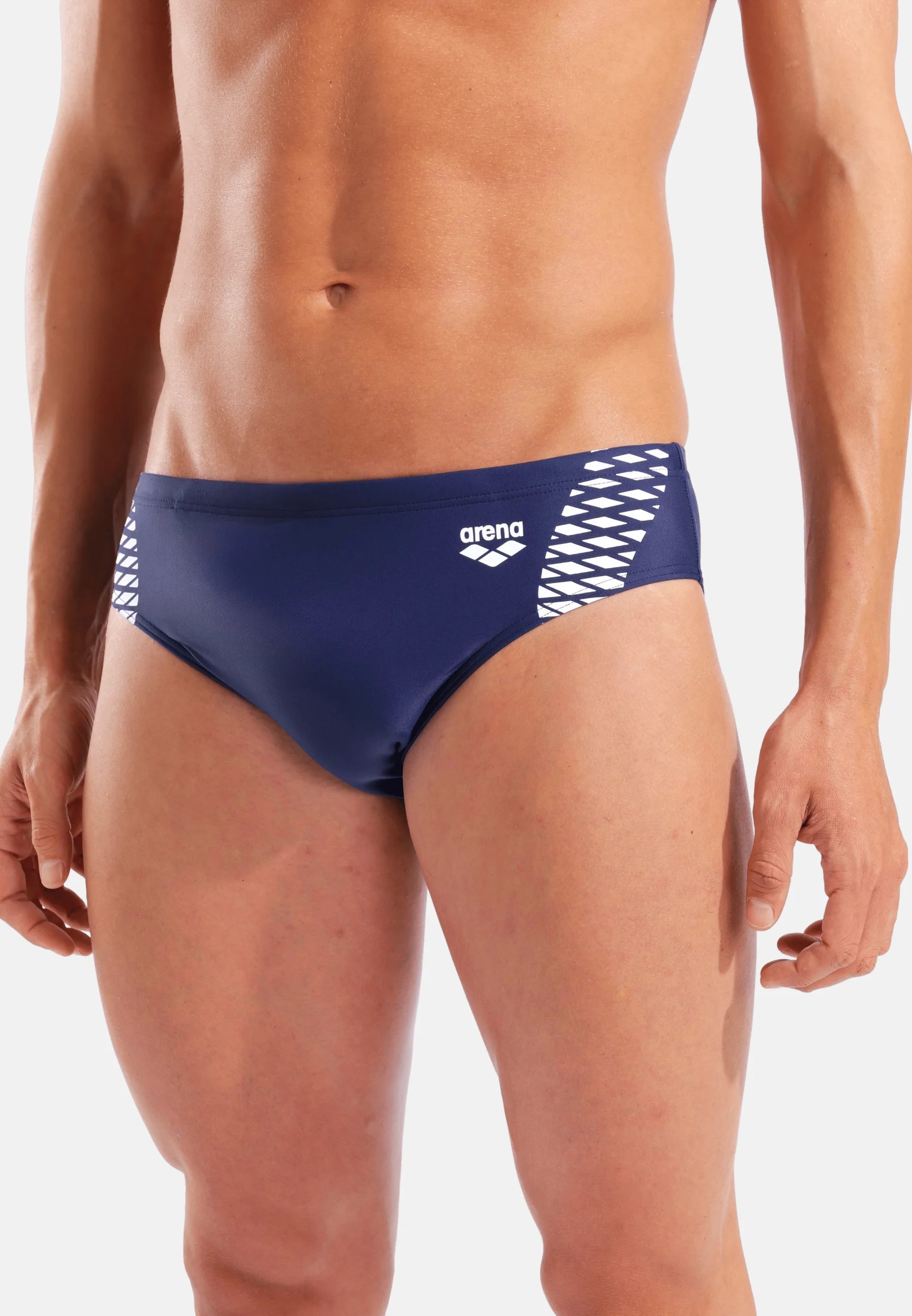 Slip de bain Arena Openings – Bleu marine, Blanc