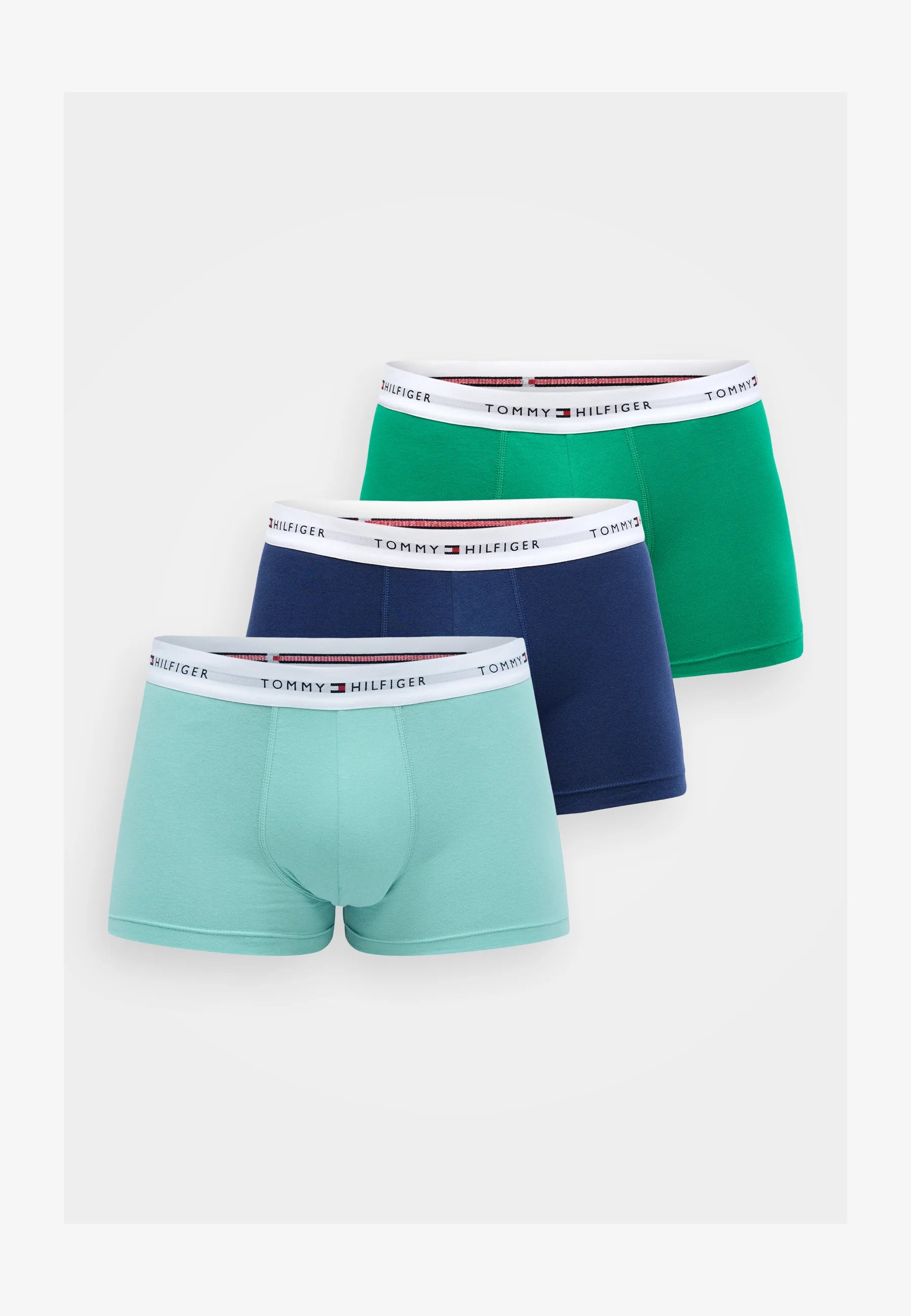 Tommy Hilfiger Signature Trunk 3 Pack – Mint Jade, Olympic Green, Navy