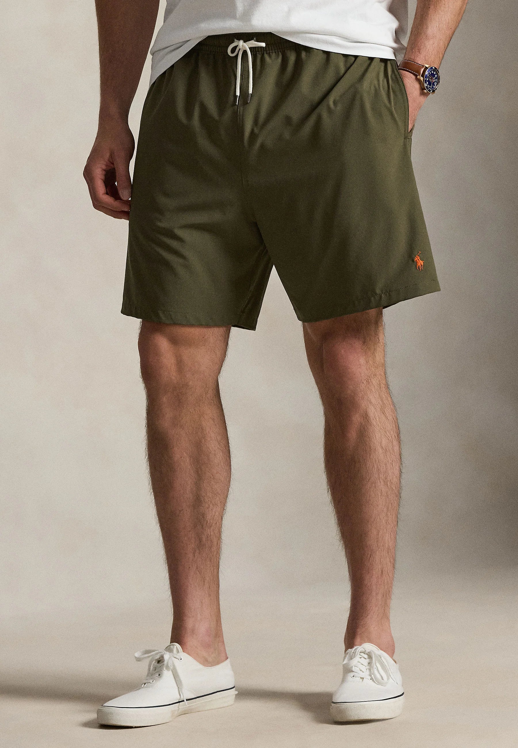 Polo Ralph Lauren Big & Tall Canopy Olive Stretch Traveler Swim Shorts – Olive