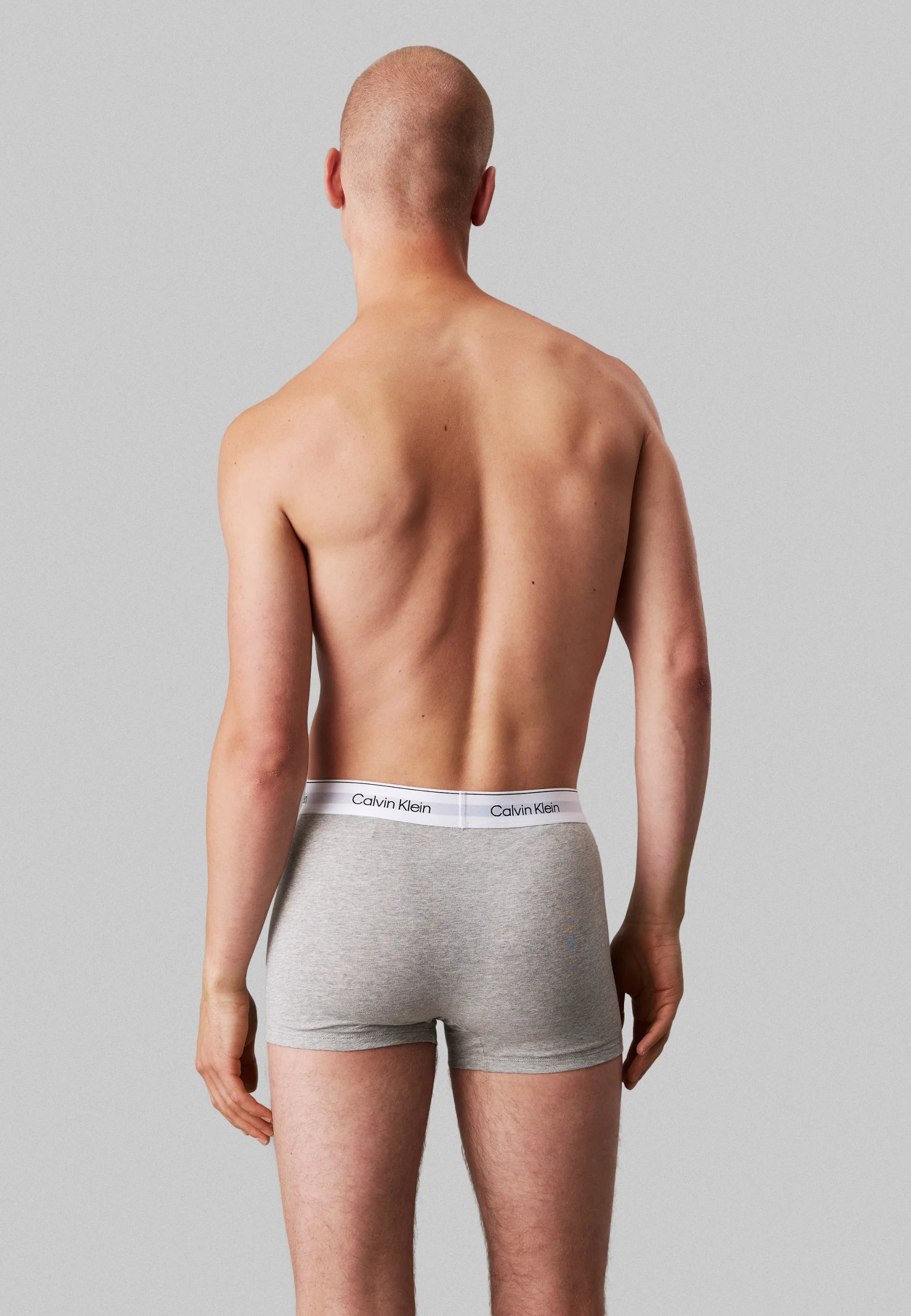 Calvin Klein Icon Cotton Stretch Relaxed Fit Trunks – 3 Pack – Black, White, Grey Heather