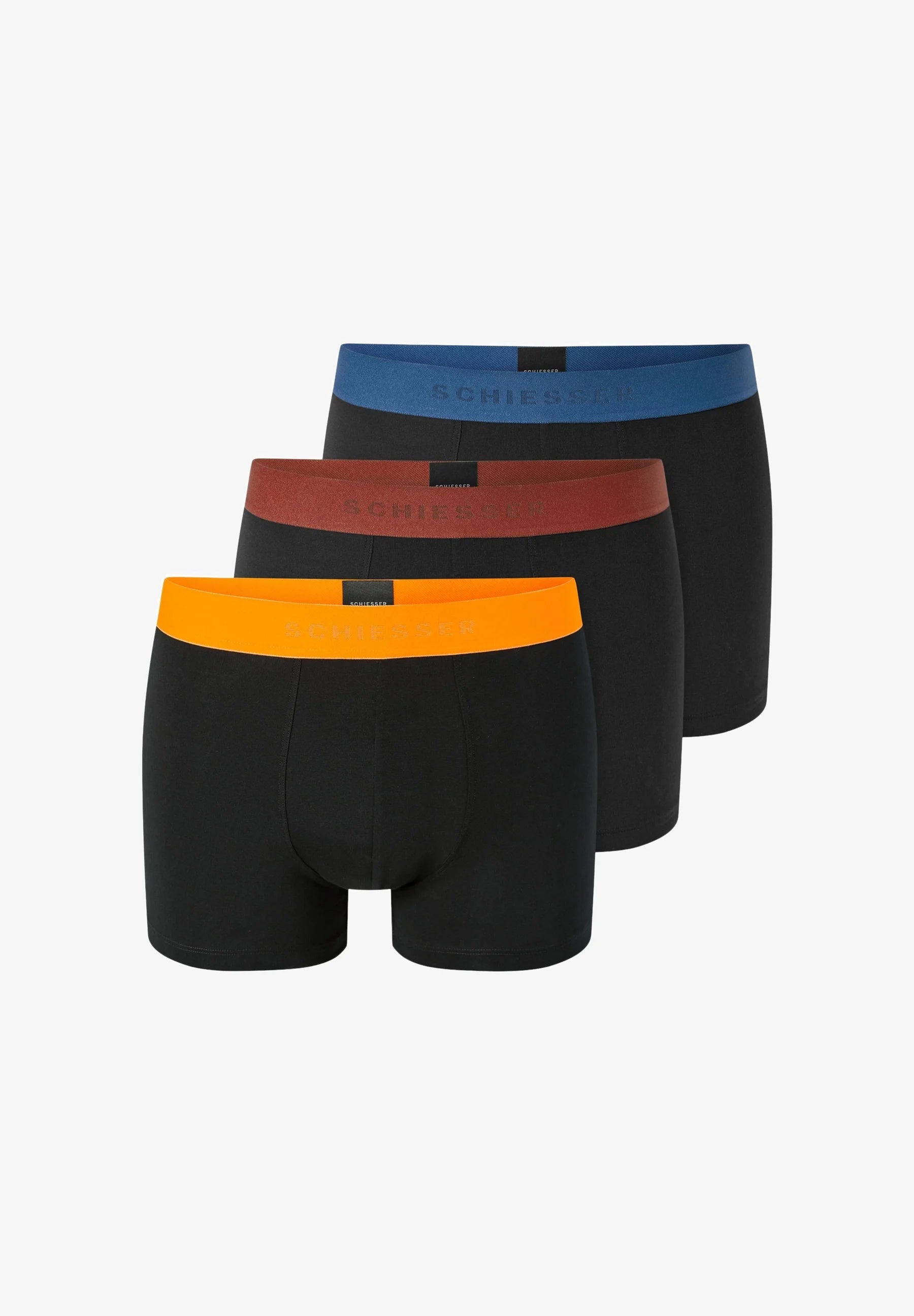Schiesser Essential Cotton Trunks 3er-Pack – Schwarz