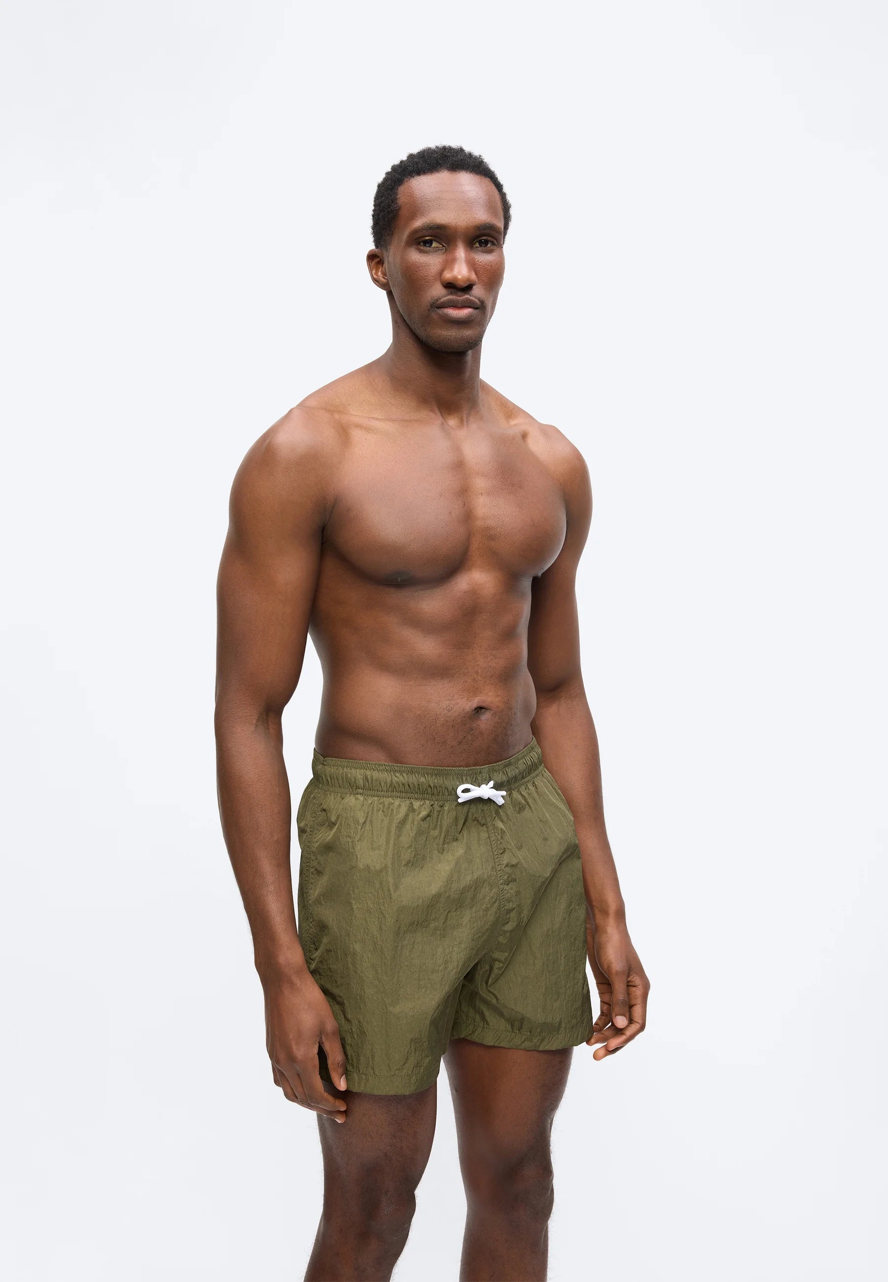 Emporio Armani EA7 Embroidery Logo Boxer Swimming Shorts – Olive