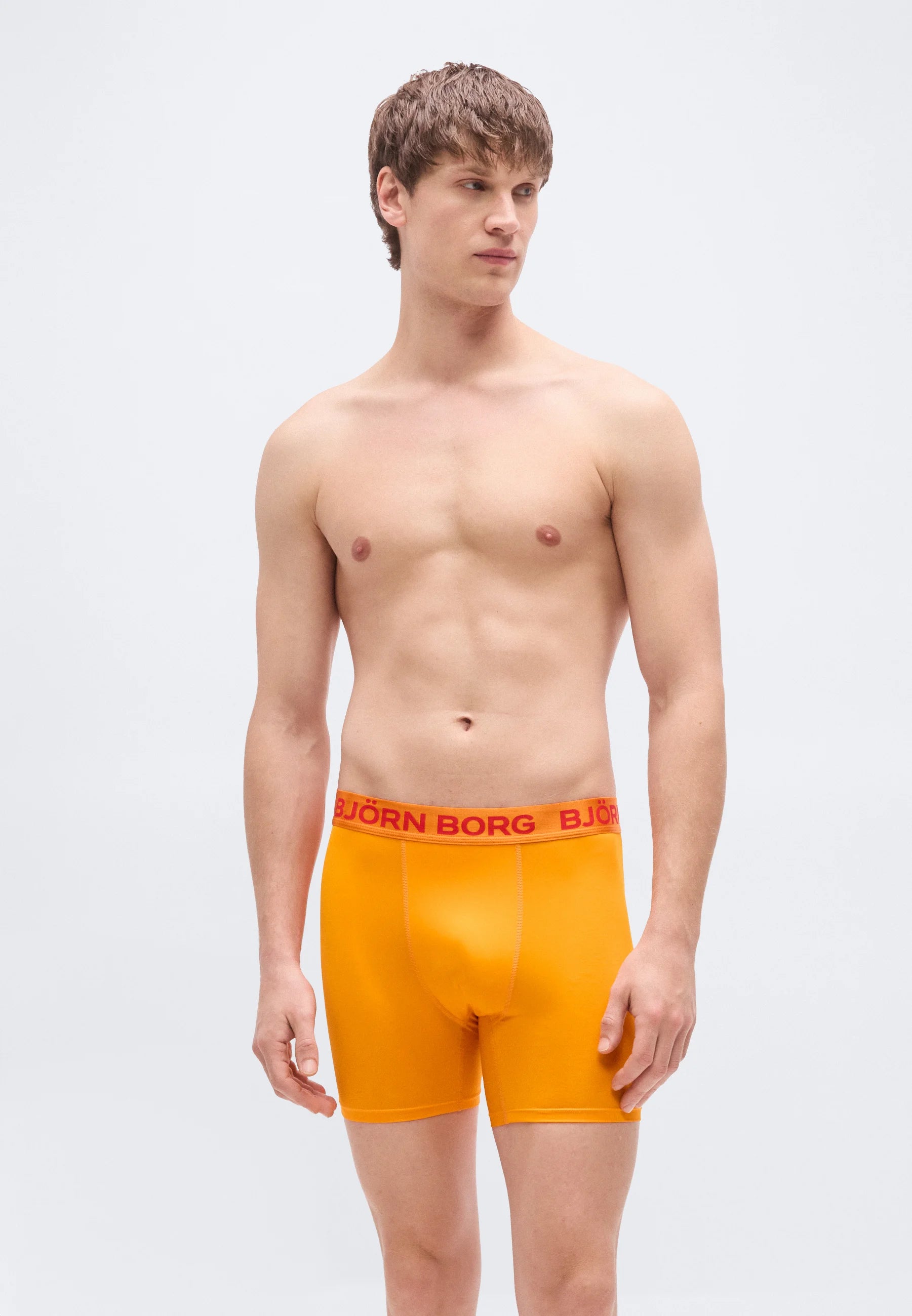 Björn Borg Sports Lot de 5 boxers – Orange, Noir, Olive