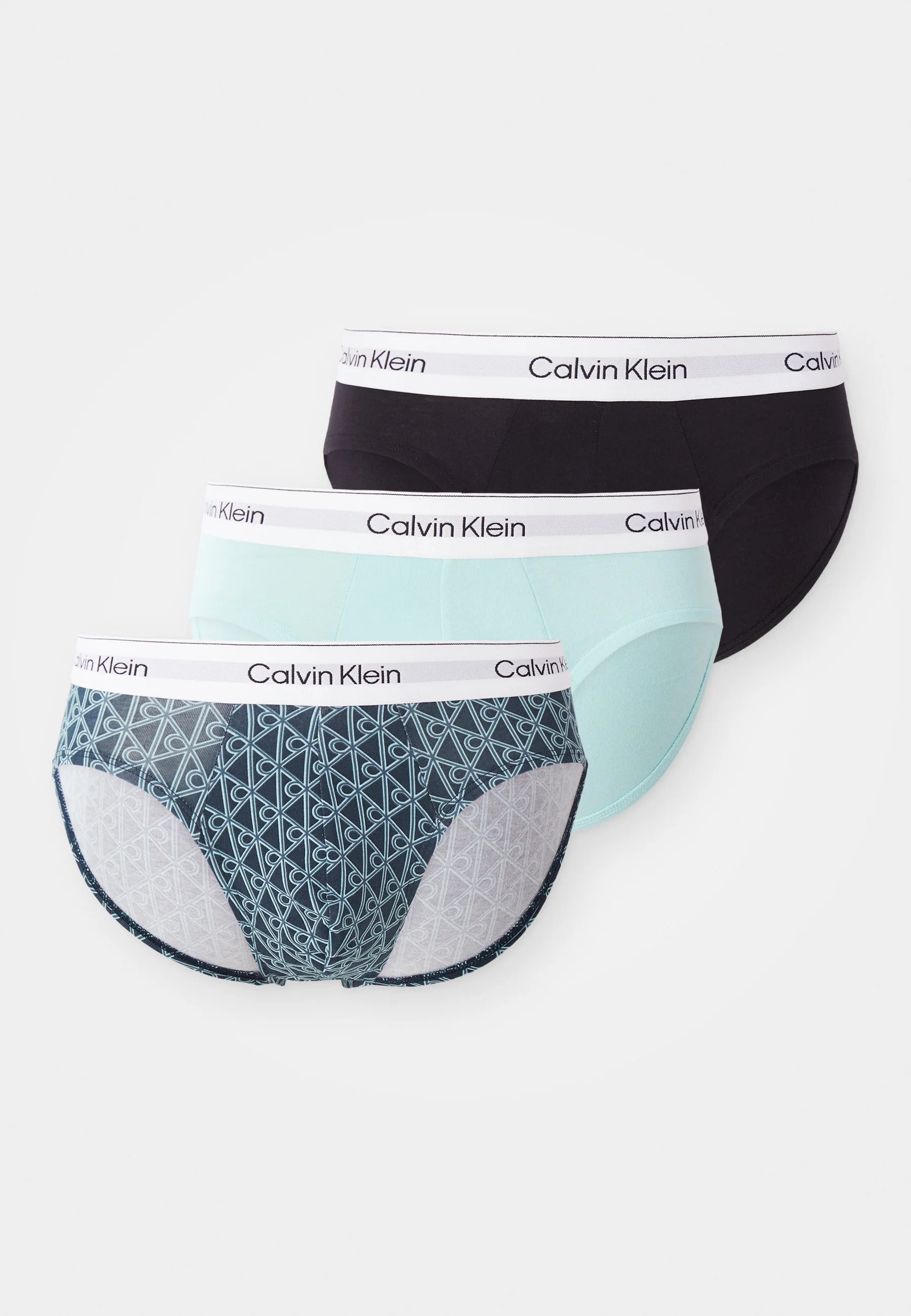 Calvin Klein Icon Bavlněné Stretch Hip kalhotky – 3 balení – Černá, Bijou, Stratified