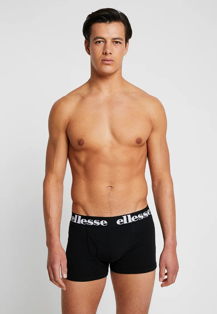 Ellesse Hali 3 Pack Trunks – Black, Grey, White