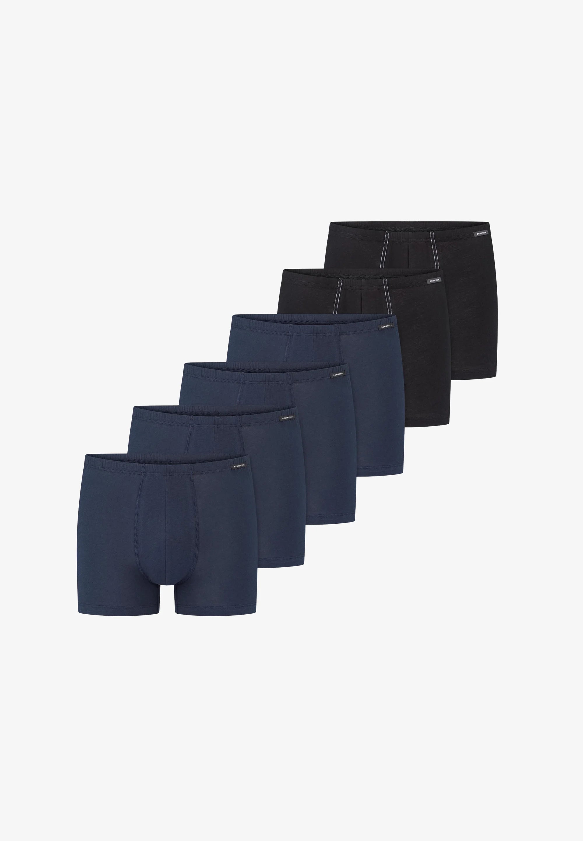 Schiesser Essentials 6er-Pack Unterhosen – Dunkelblau, Schwarz