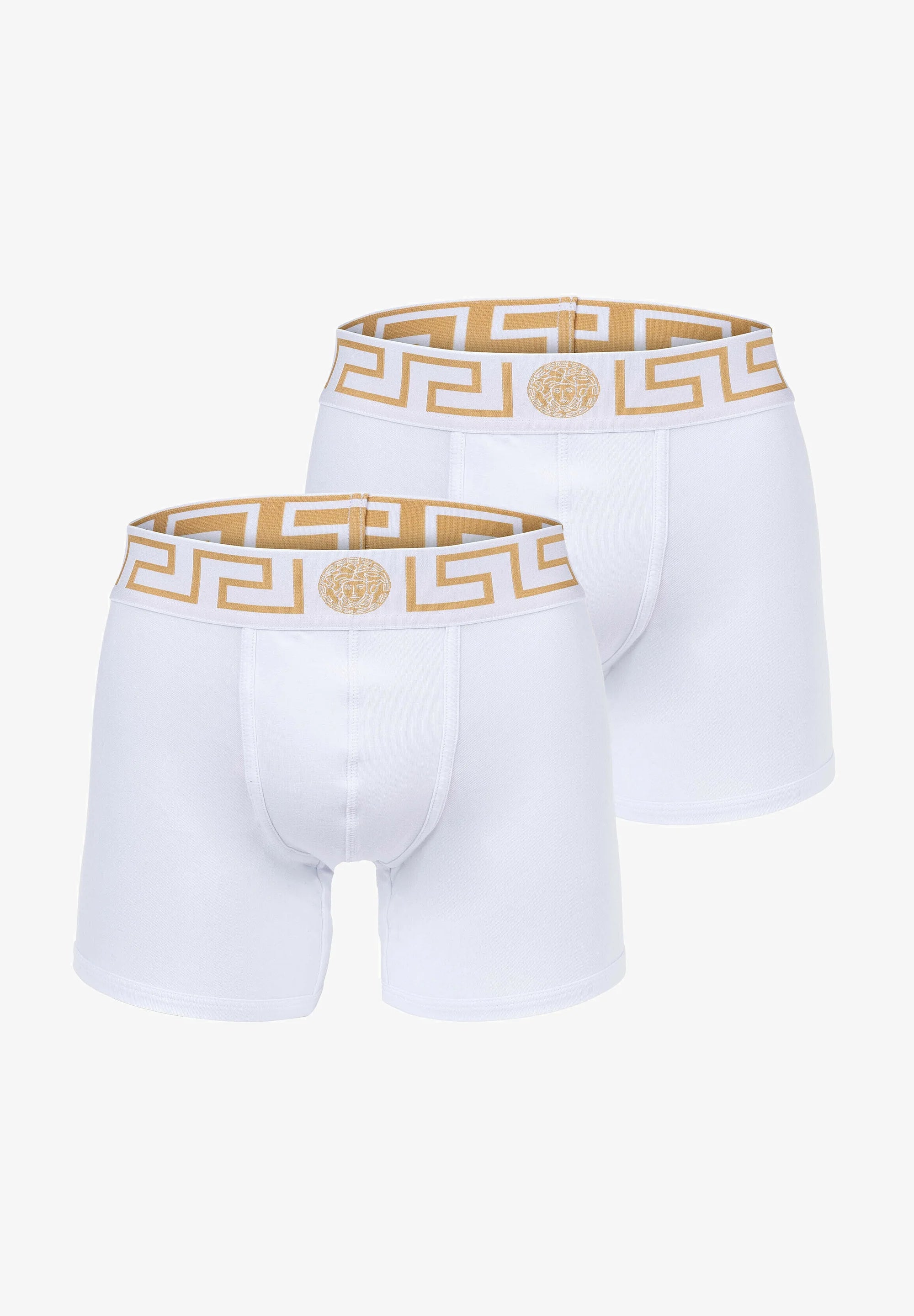 Versace Cotton Stretch Trunks – 2 Pack – White