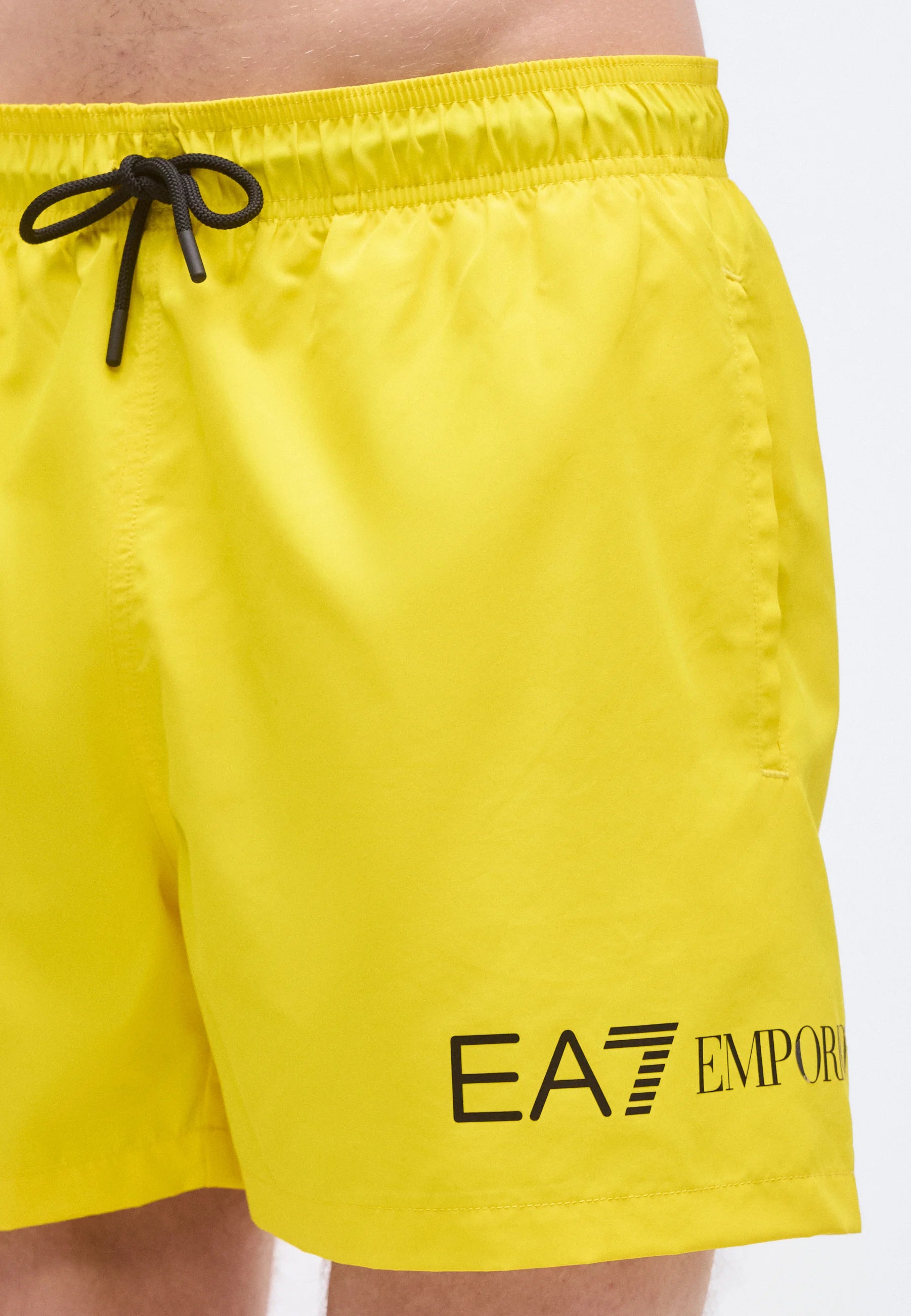 Plavecké šortky Emporio Armani EA7 Water Sport Extended Logo Boxer – Cyber ​​Yellow, Black
