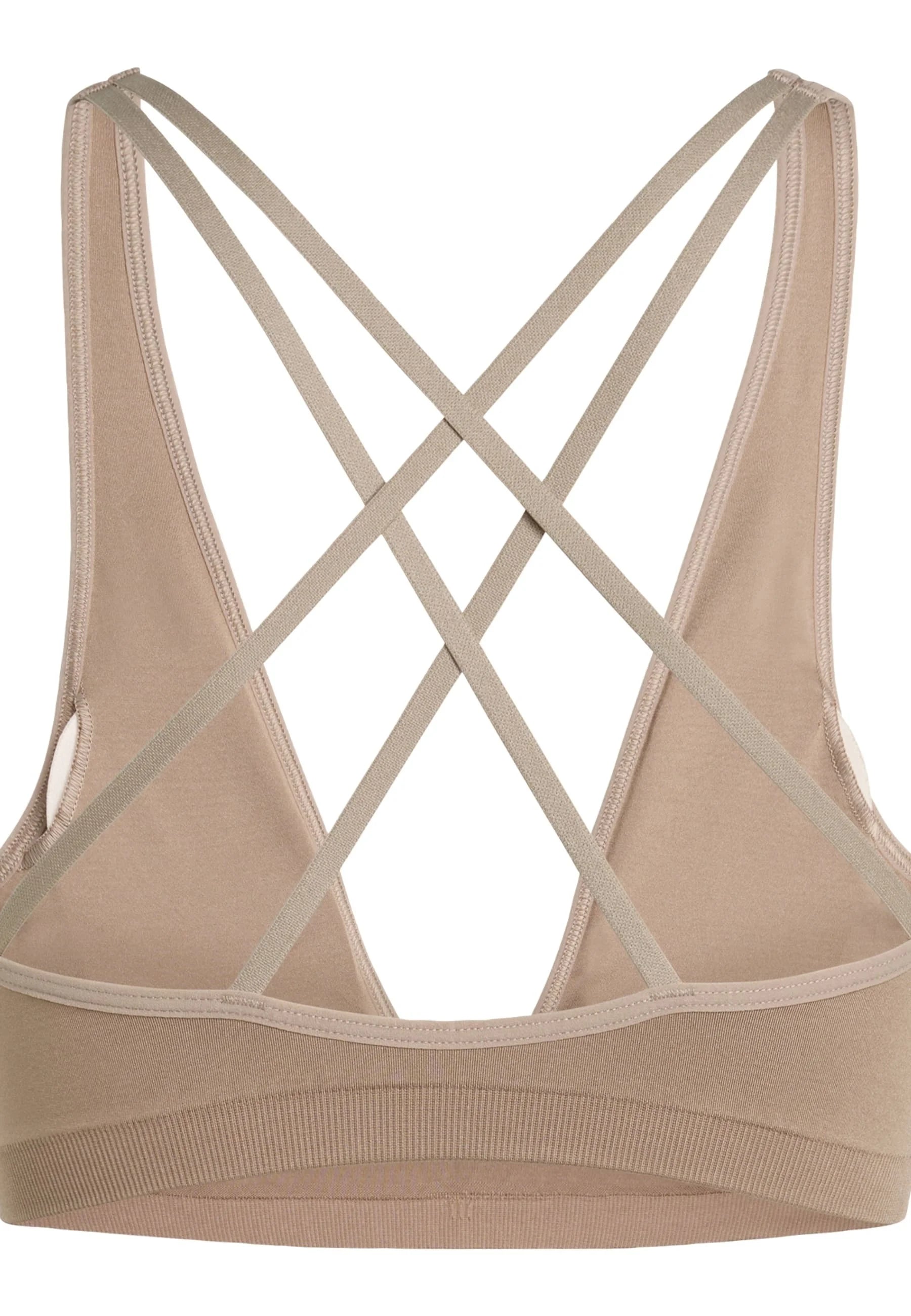 Adidas Performance WE Scrun LS Light Support Sport-BH – Kreidebraun