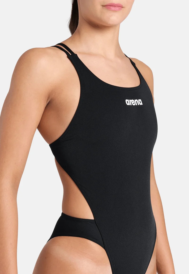 Arena Tech Multi Solid One-Piece Swimsuit – Black, White