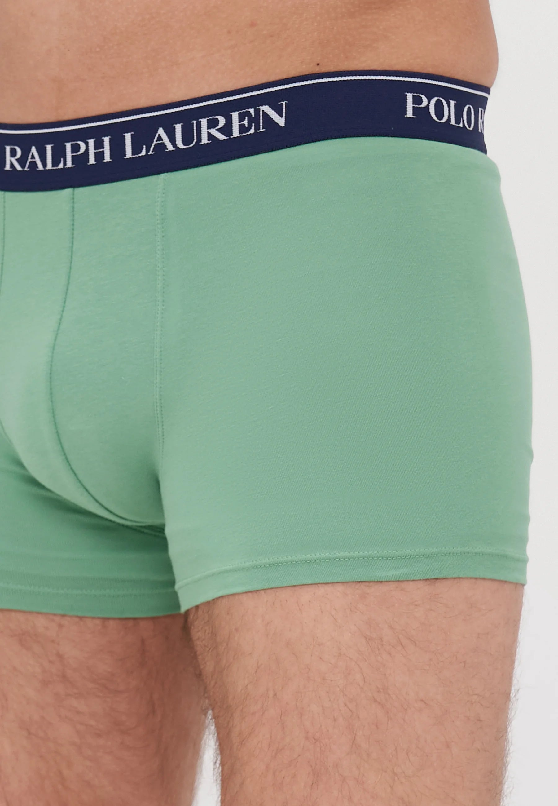 Boxer Polo Ralph Lauren in cotone elasticizzato – Confezione da 5 – Blu scuro, Blu, Lilla, Bianco