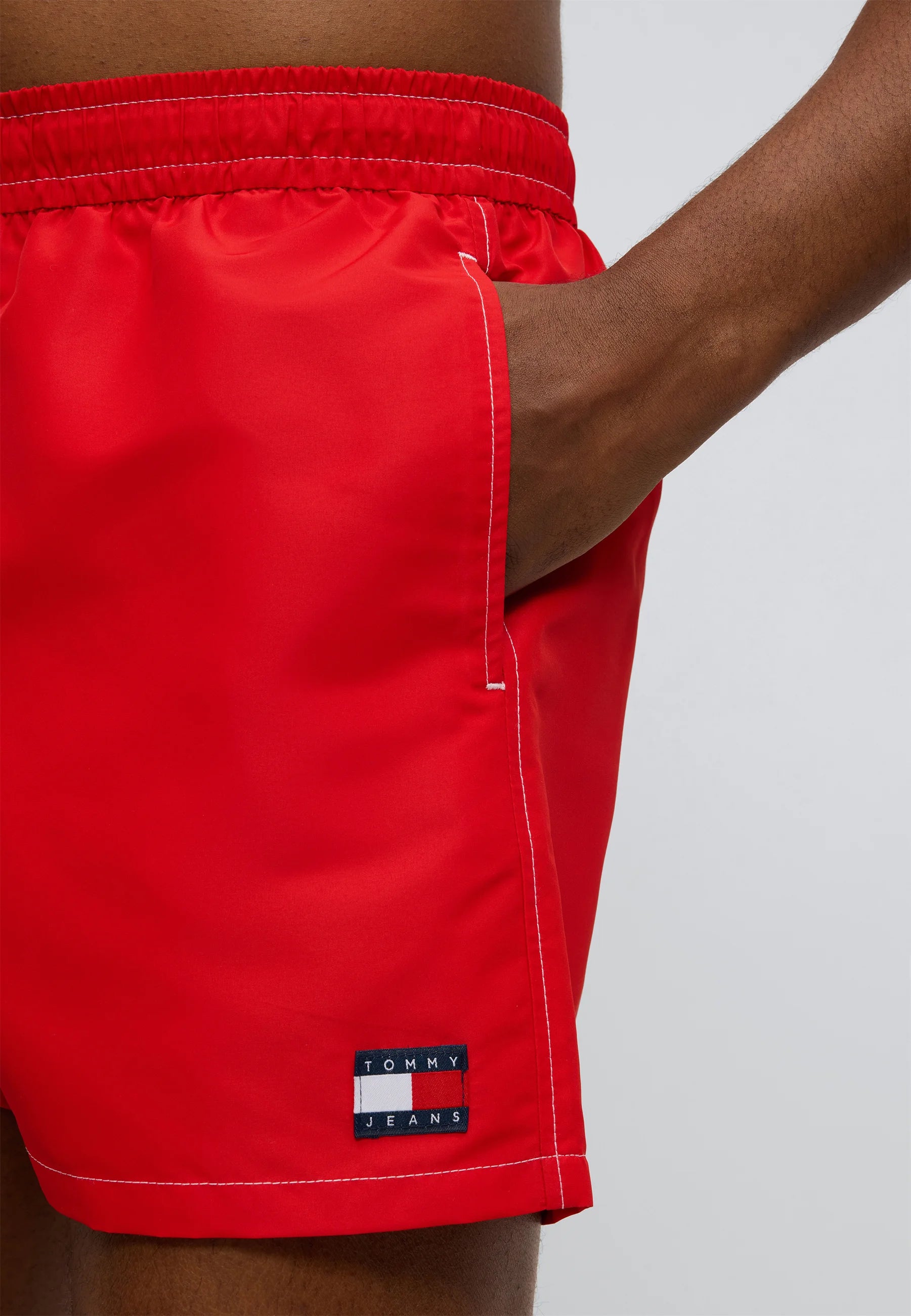 Short de bain Tommy Hilfiger Heritage Logo – Deep Crimson