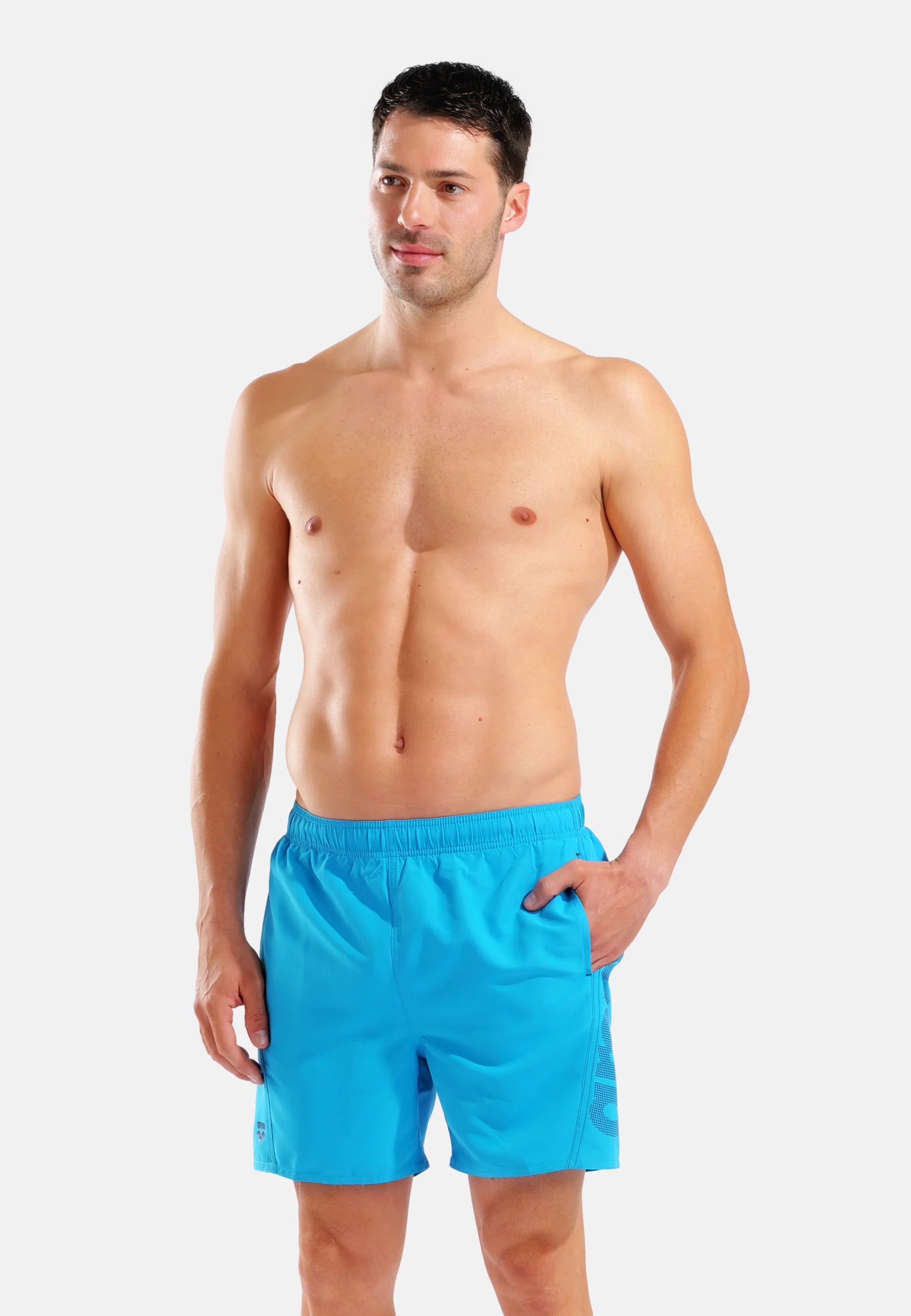 Arena Fundamentals Logo Boxer R – Turquoise, Navy
