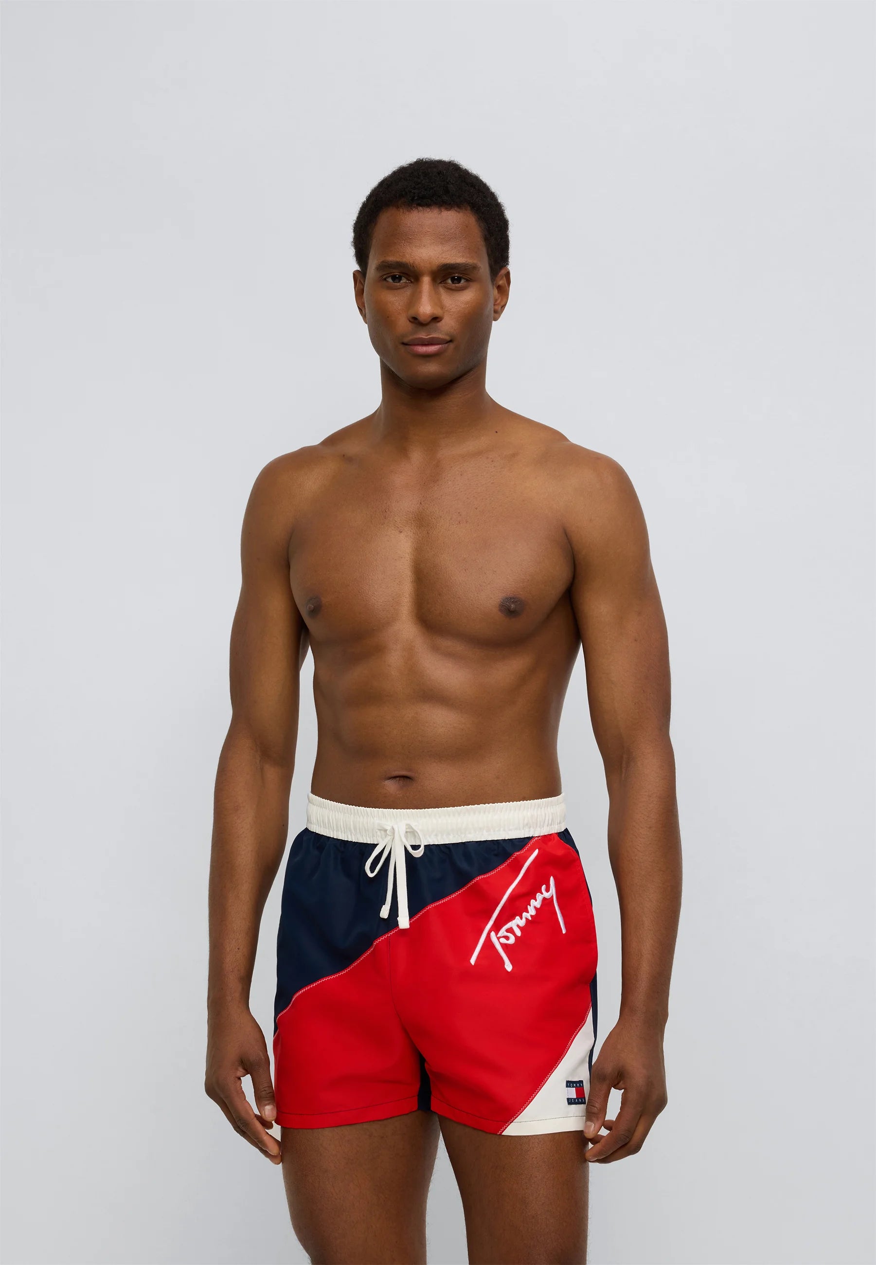 Short de bain Tommy Hilfiger Color Block - Deep Crimson
