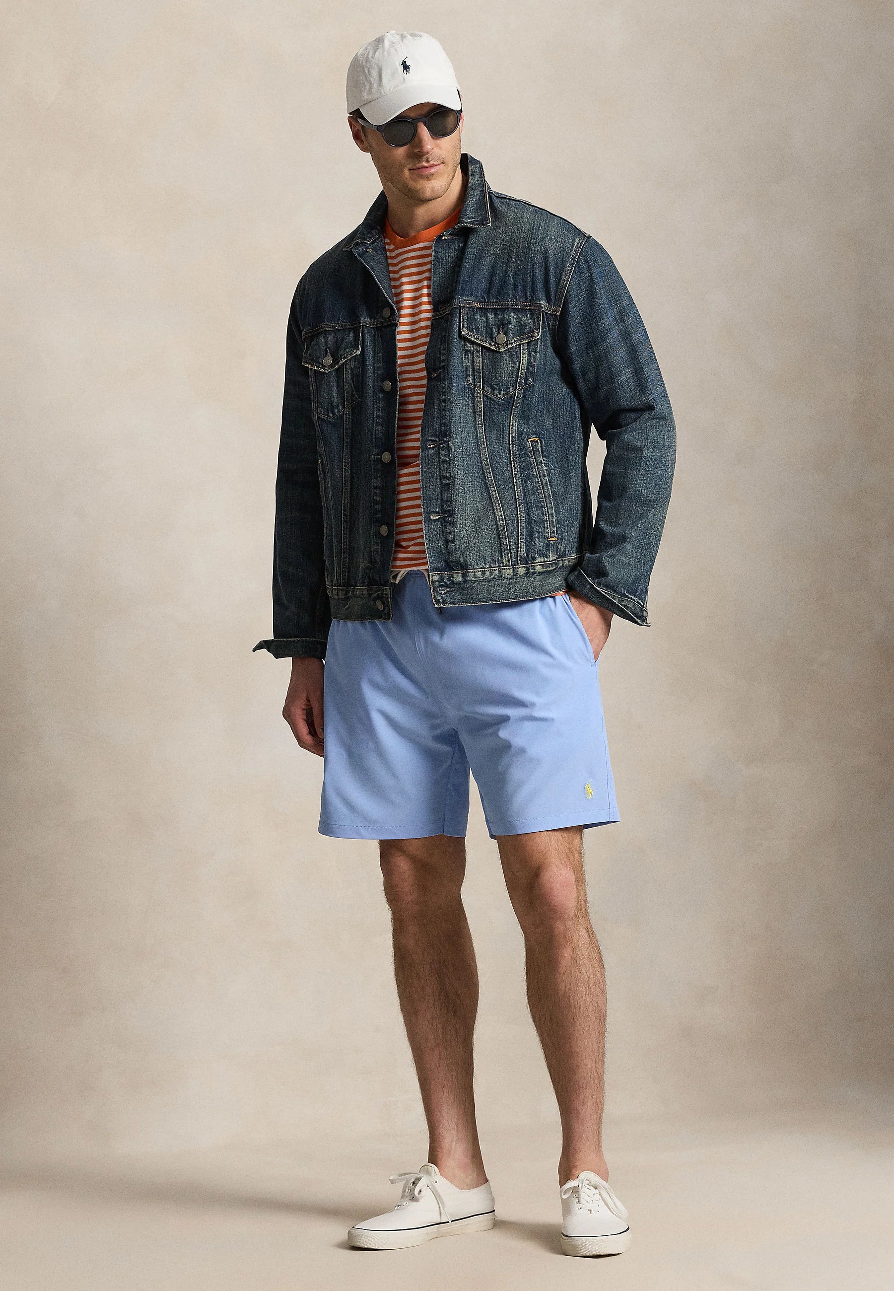 Polo Ralph Lauren Big & Tall Austin Blue Stretch Traveler Short de bain – Bleu
