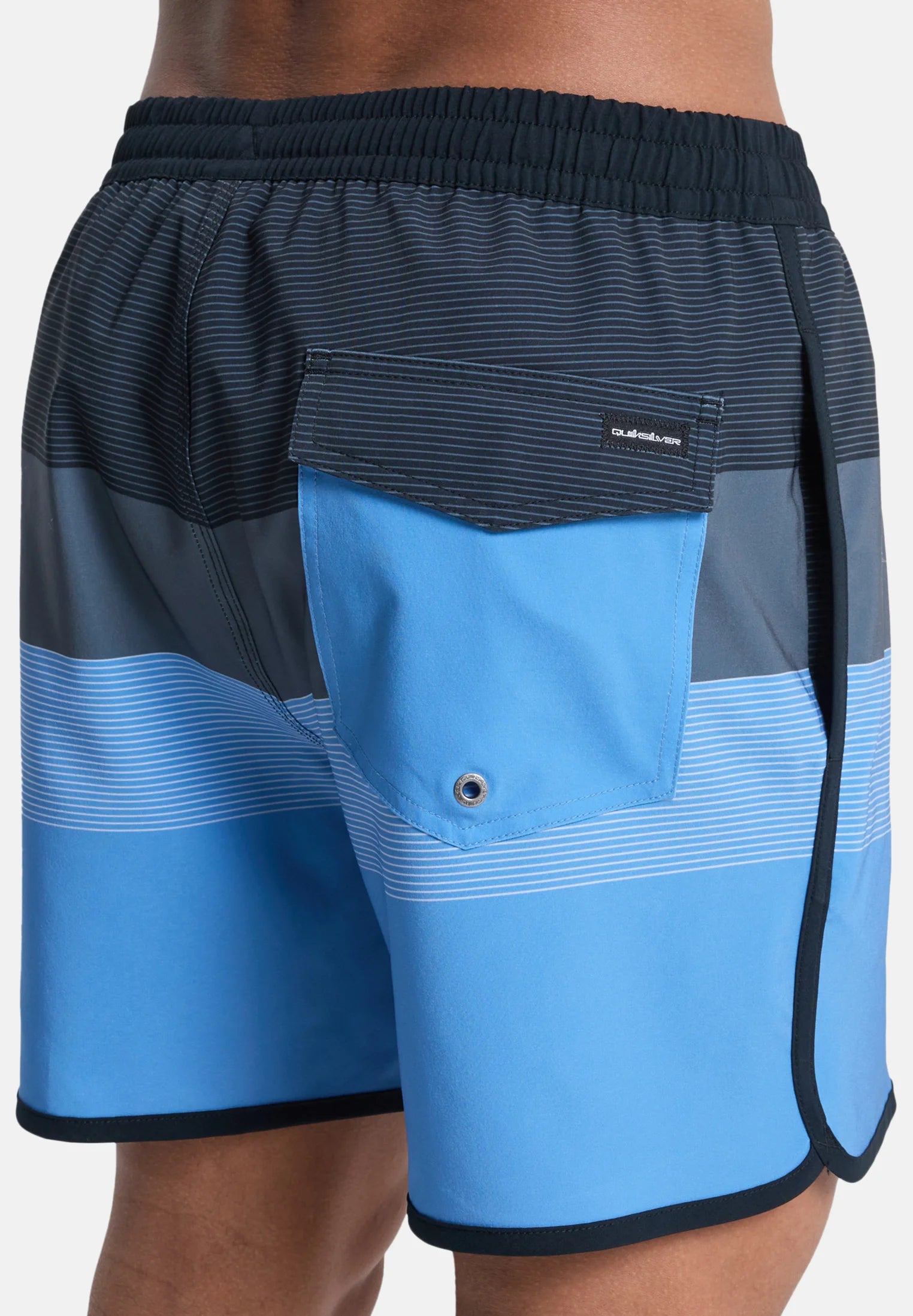 Quiksilver Stretch Scallop Volley Swim Shorts – Black Tijuana