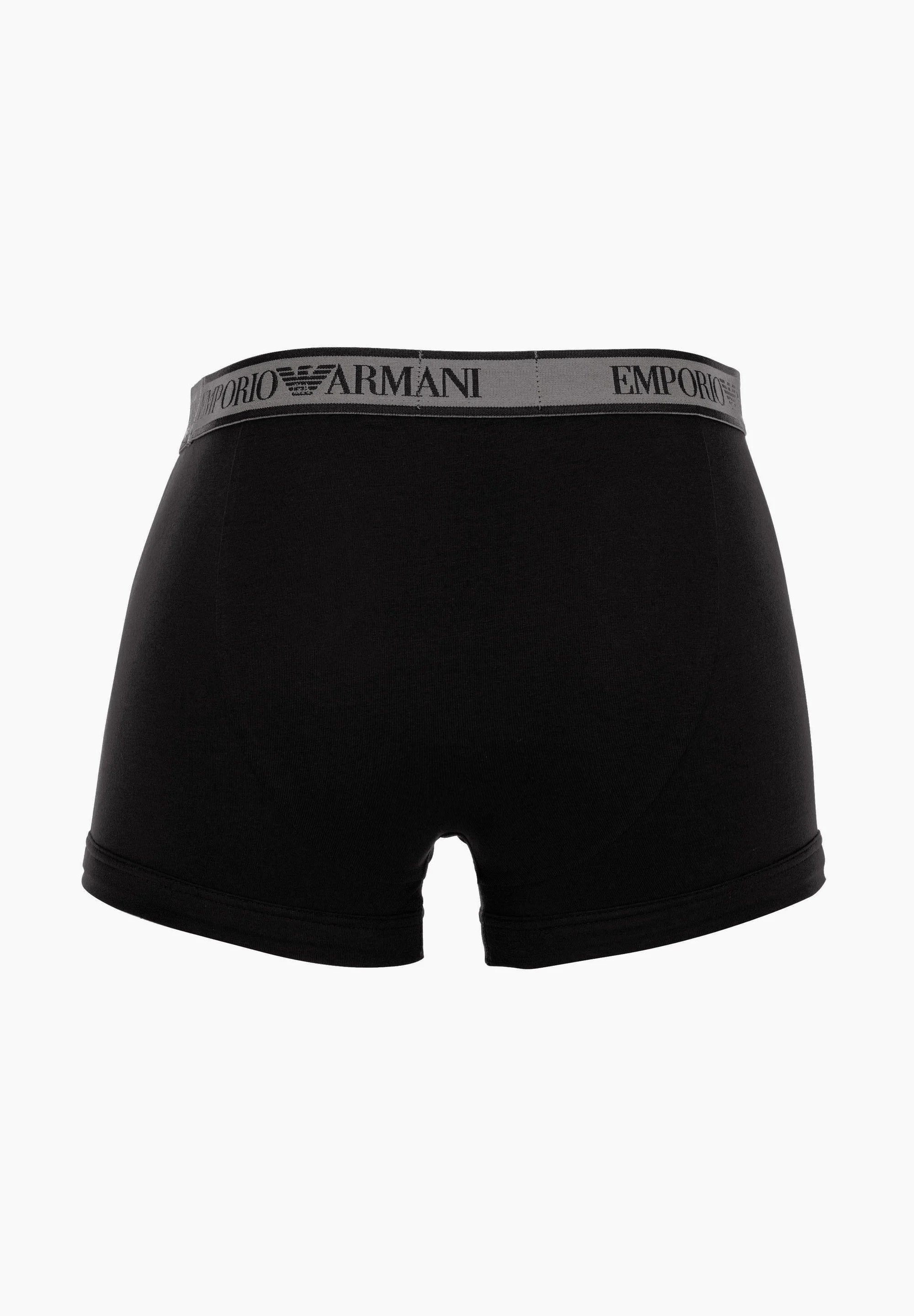 Emporio Armani Core Logoband Bavlněné Stretch Trunks 3 Pack – Black