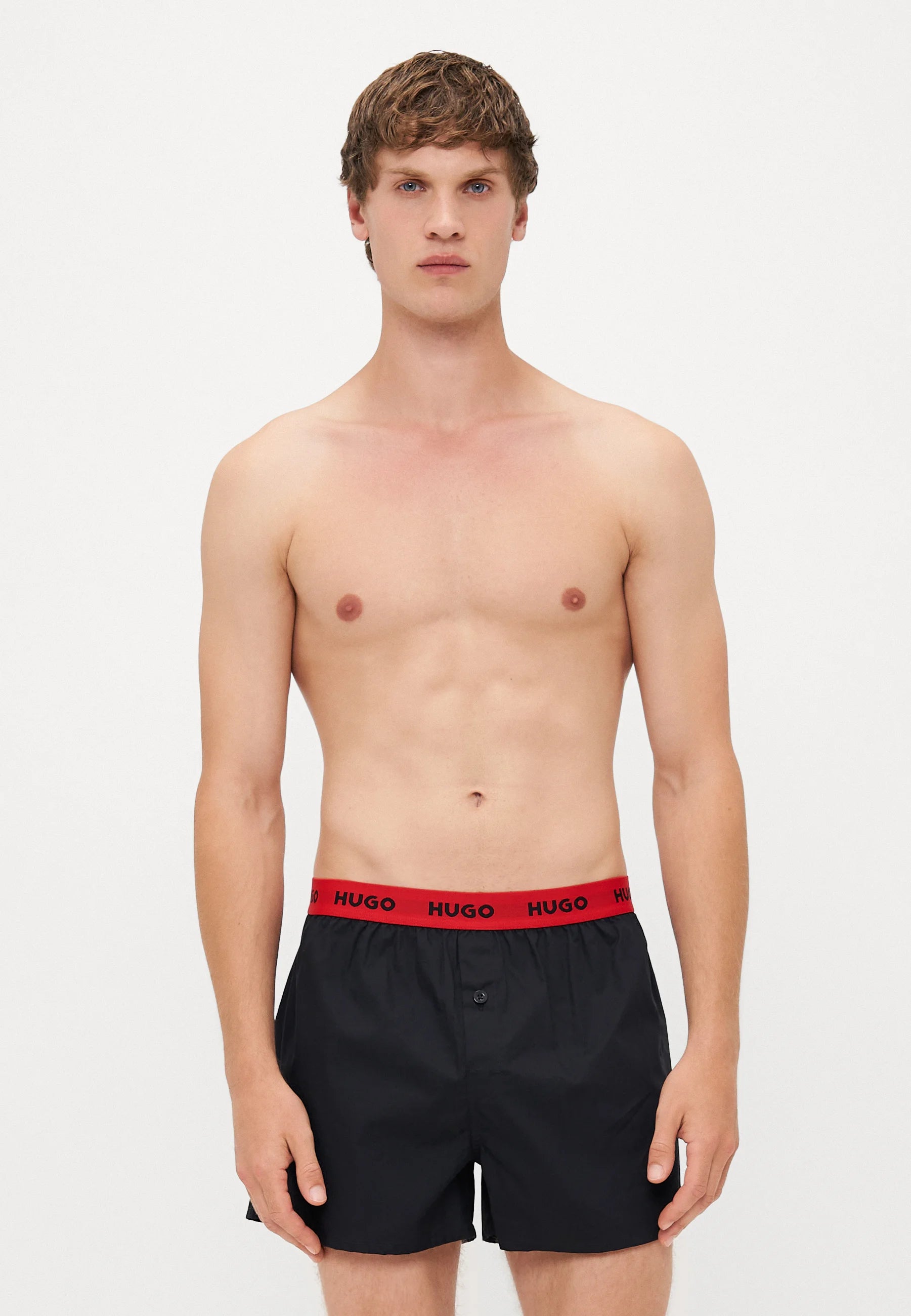 HUGO Triplet 3 Pack Boxer Shorts – Black, Red