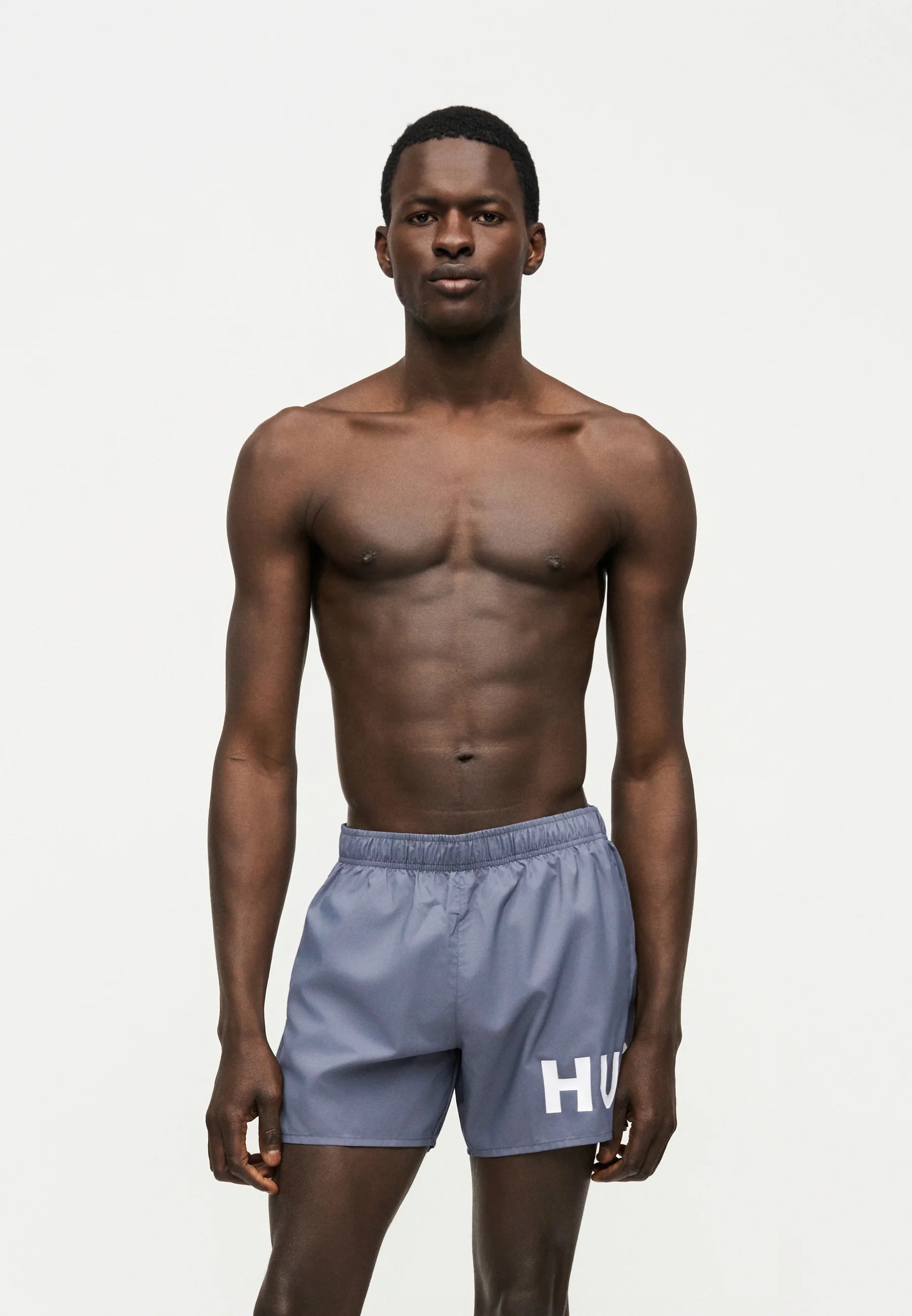 HUGO Short de bain Makai – Bleu, Gris
