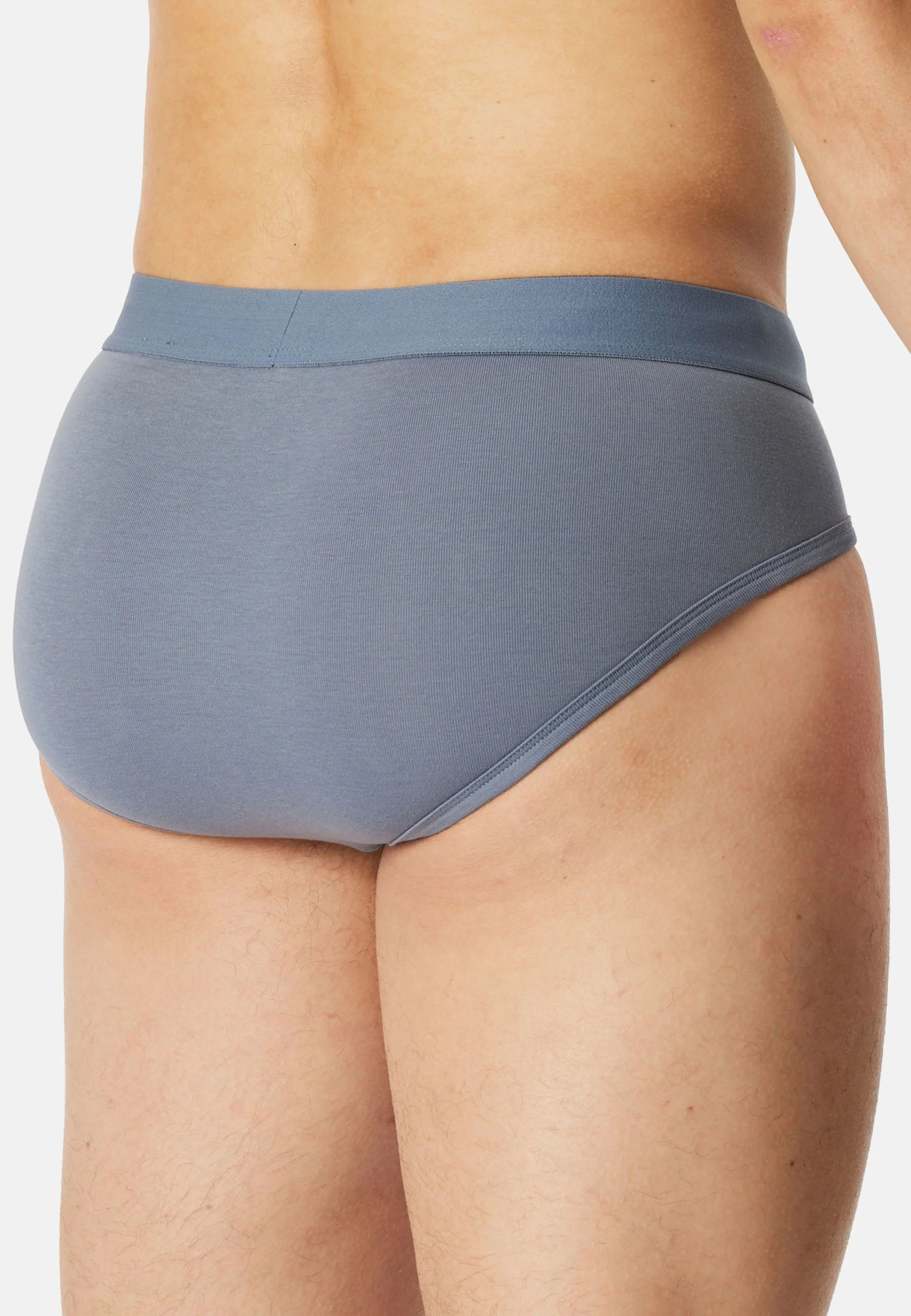 Lot de 4 slips en coton Schiesser – Bleu Gris