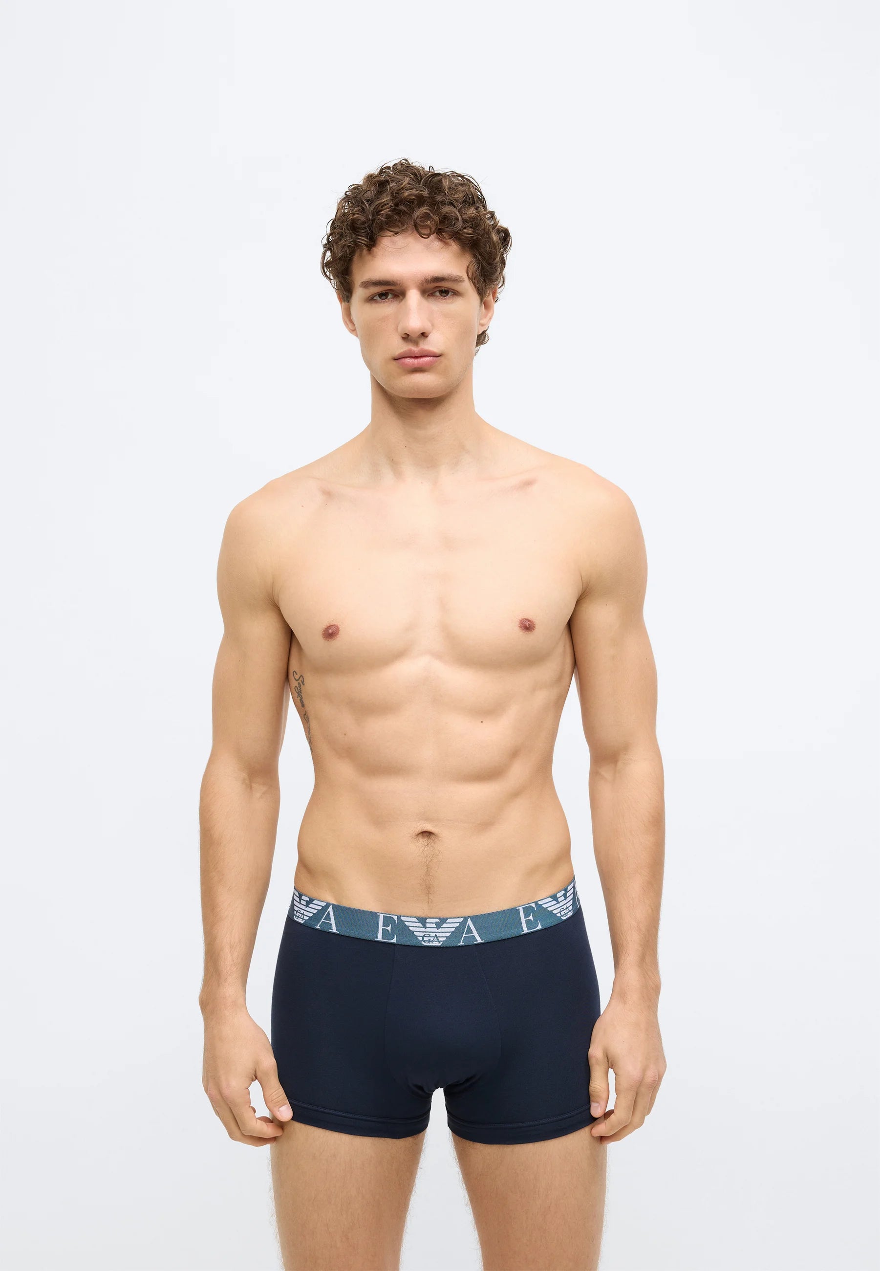 Emporio Armani BOLD Monogram Trunks 3 Pack – modrá