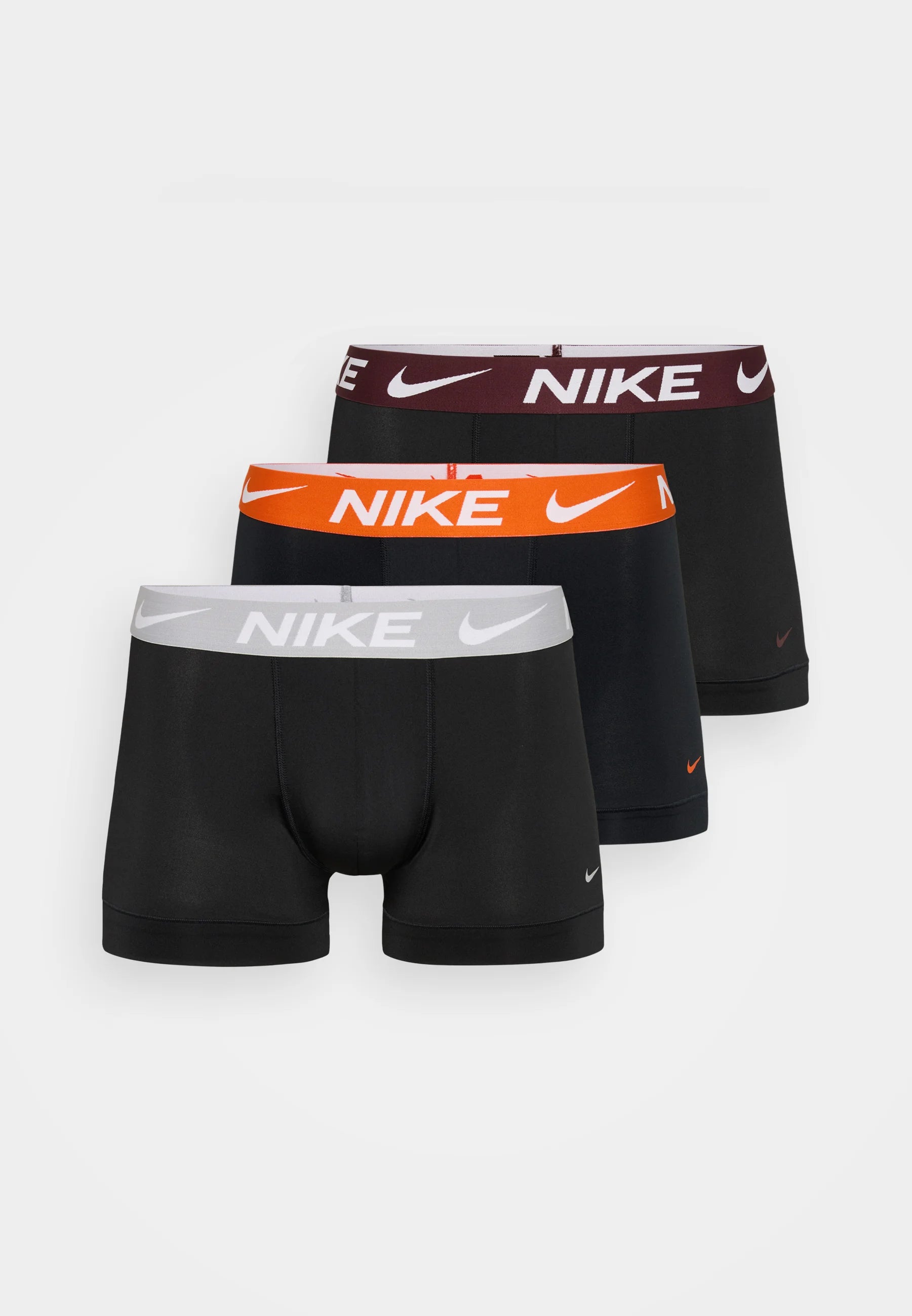 Nike Underwear Trunk 3 Pack – Black, Orange, Wolf Grey, Burgundy