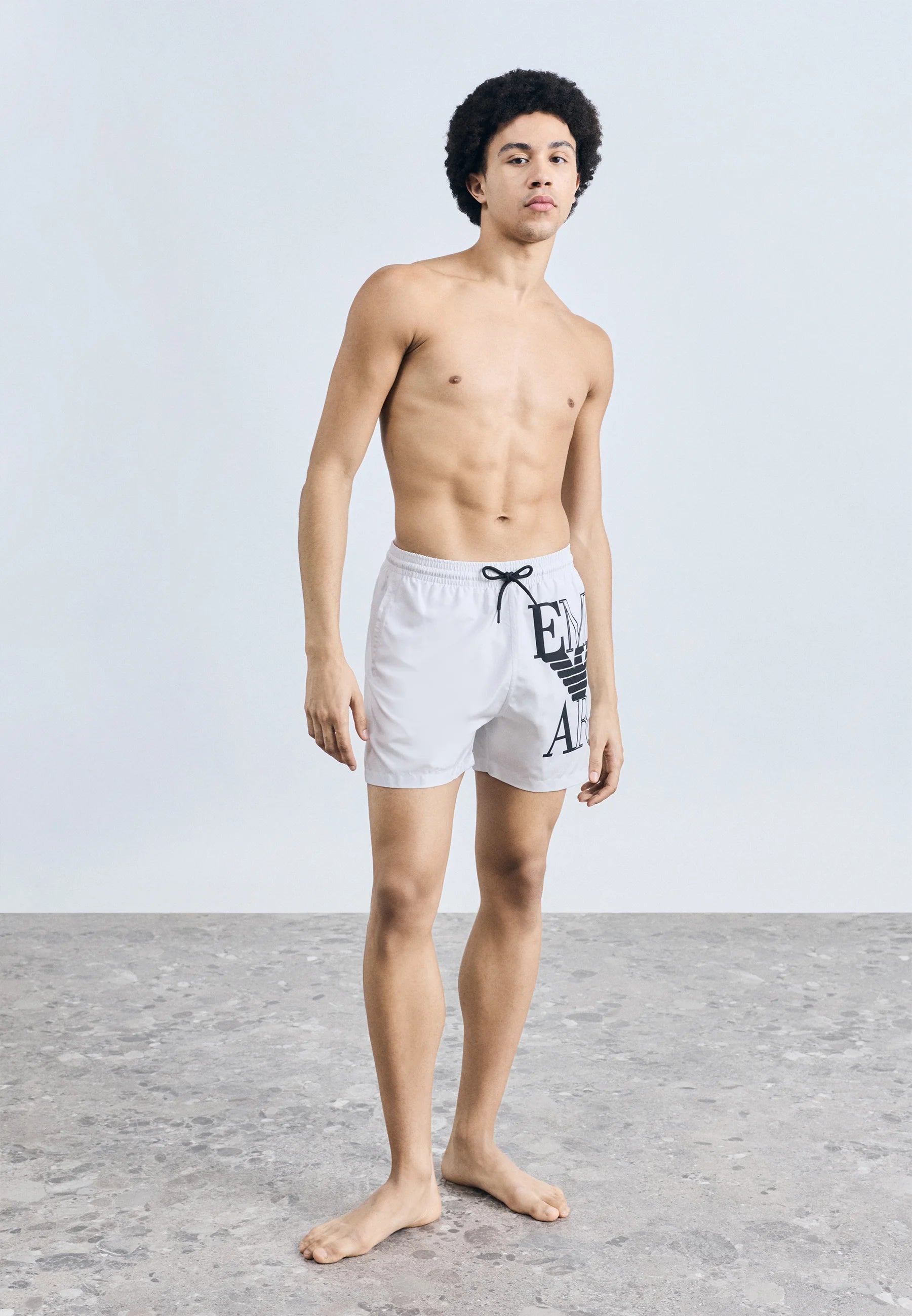 Emporio Armani EA7 Bold Logo Boxer Swimming Shorts – White